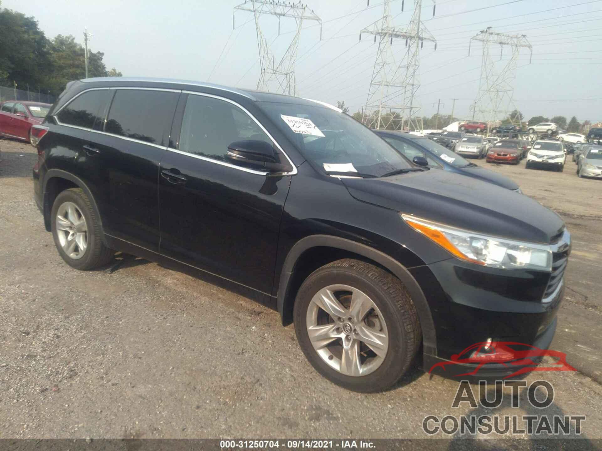 TOYOTA HIGHLANDER 2016 - 5TDDKRFH7GS323580