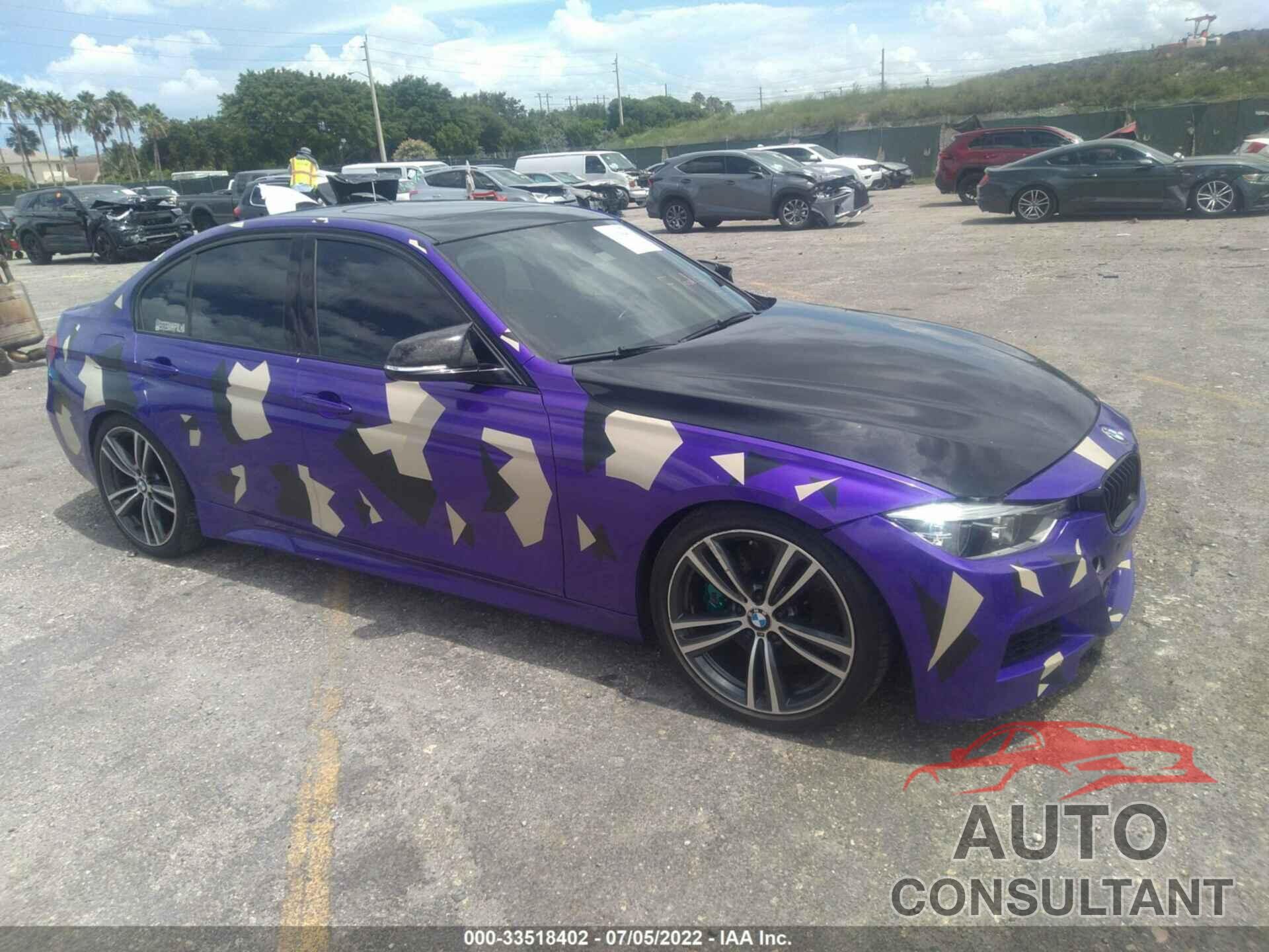 BMW 3 SERIES 2017 - WBA8B3G50HNU35032