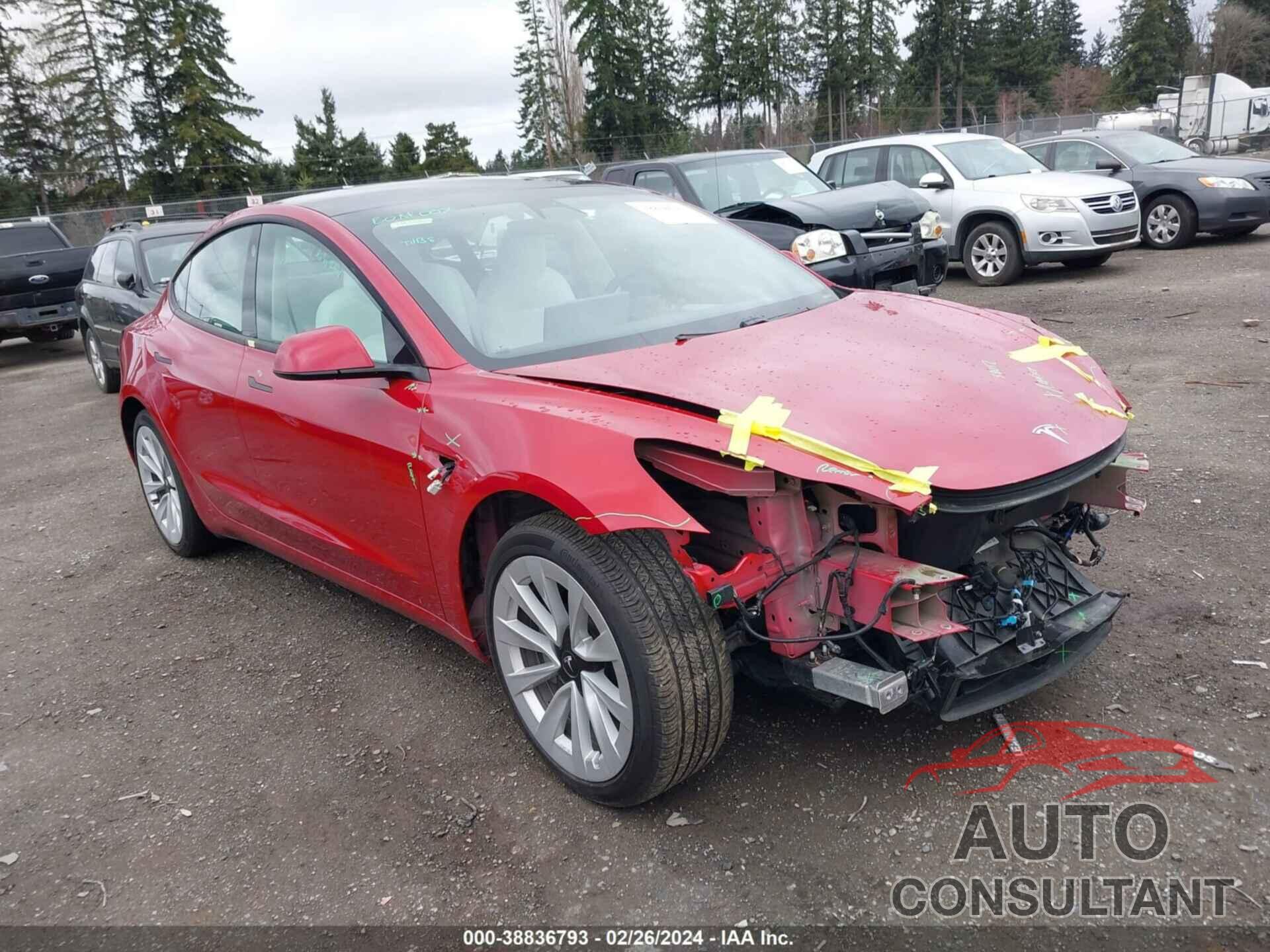 TESLA MODEL 3 2021 - 5YJ3E1EB2MF057192