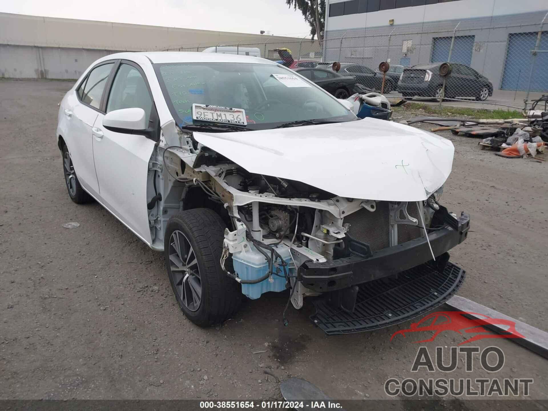 TOYOTA COROLLA 2016 - 5YFBURHE7GP396476