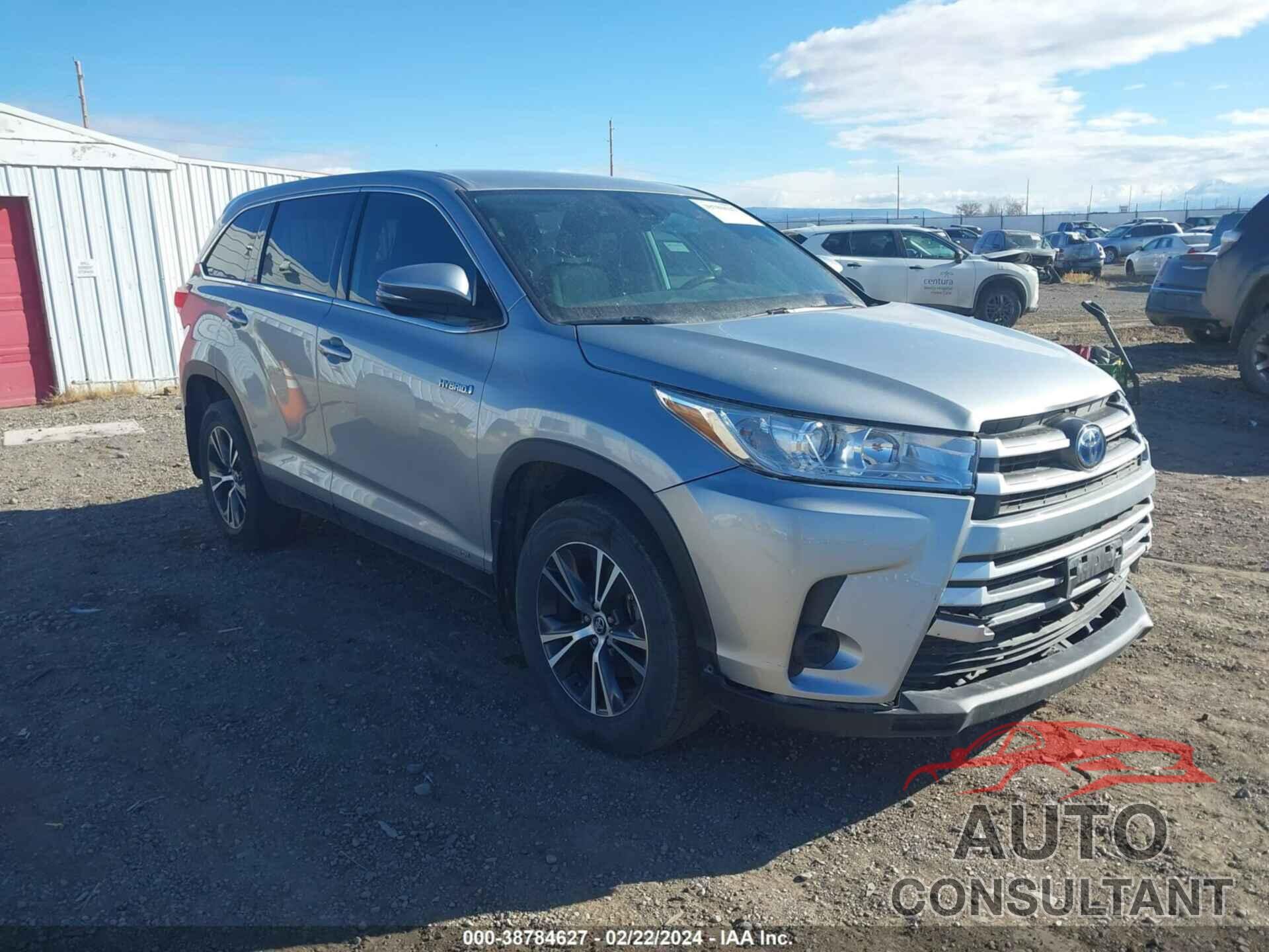 TOYOTA HIGHLANDER HYBRID 2019 - 5TDBGRFH8KS069718