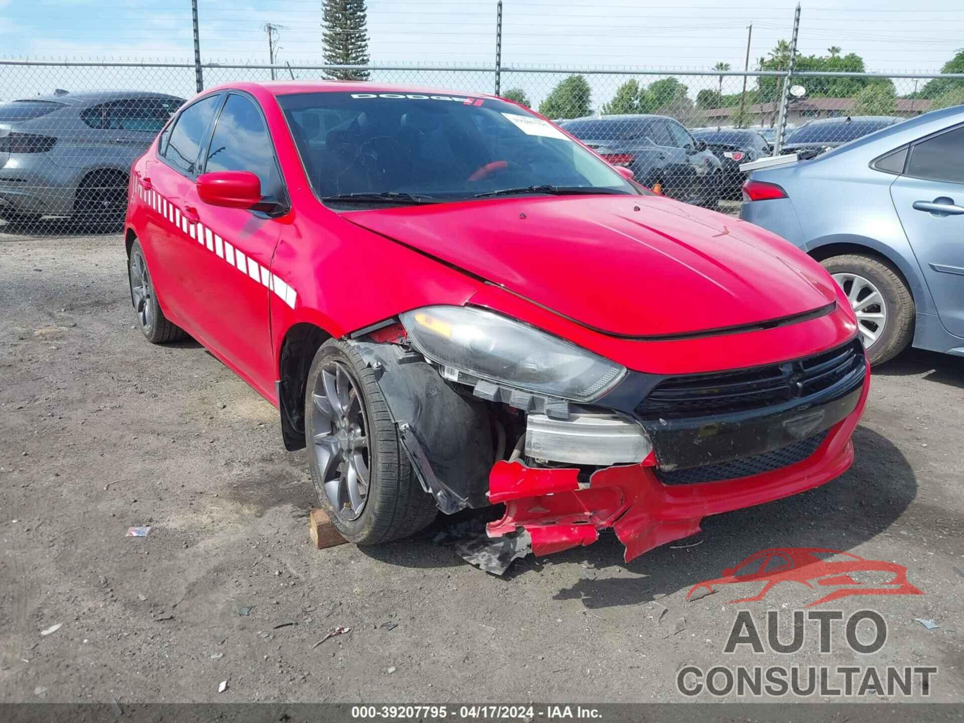 DODGE DART 2016 - 1C3CDFAA3GD728365