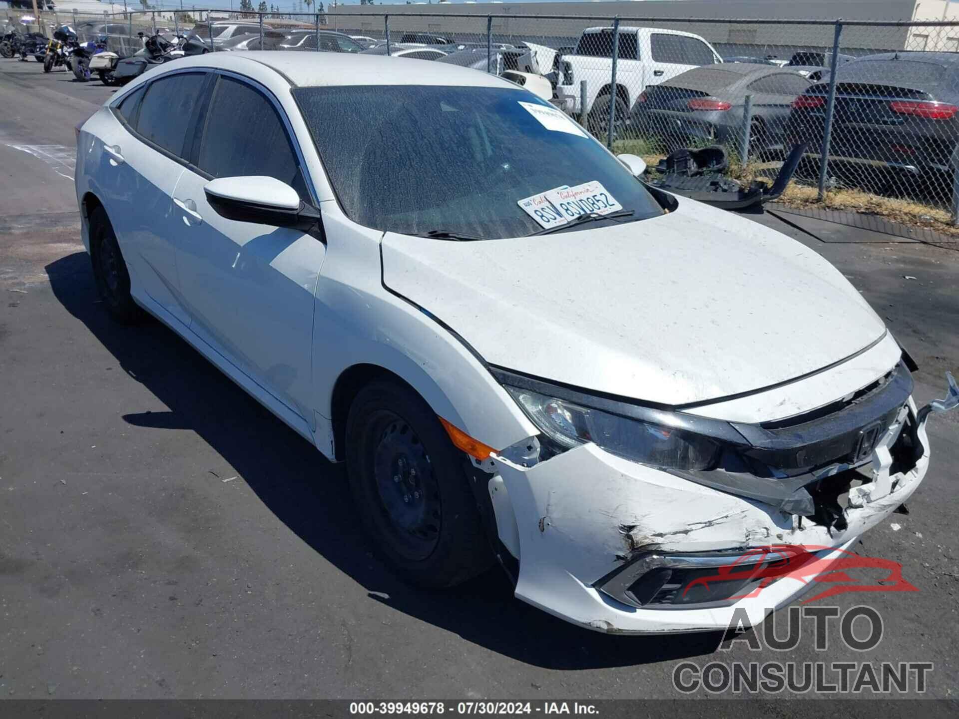 HONDA CIVIC 2020 - 19XFC2F60LE207749