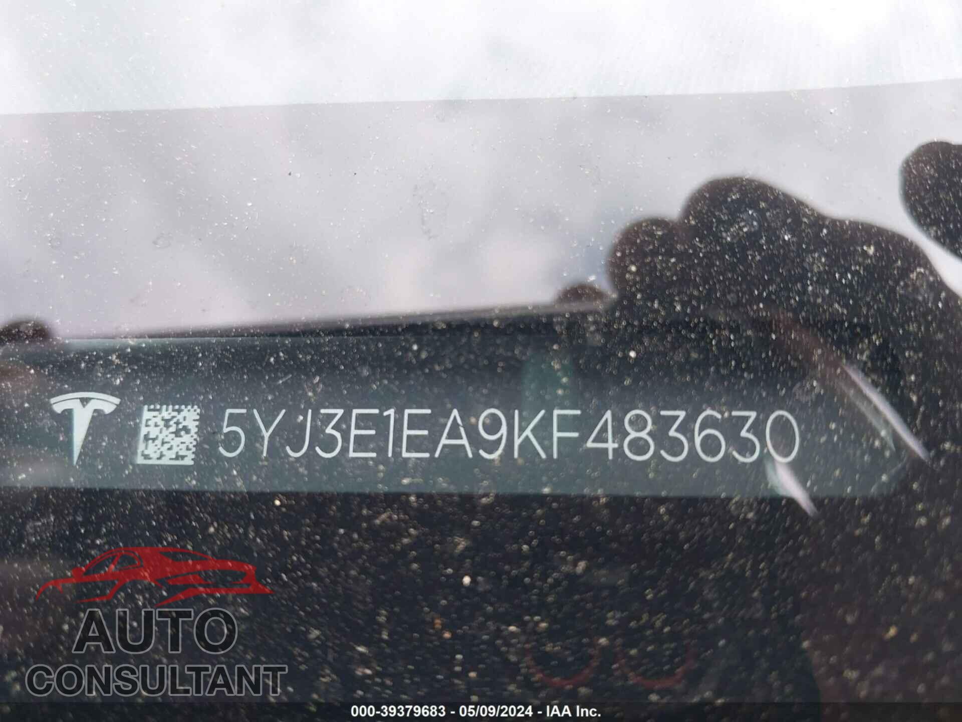 TESLA MODEL 3 2019 - 5YJ3E1EA9KF483630