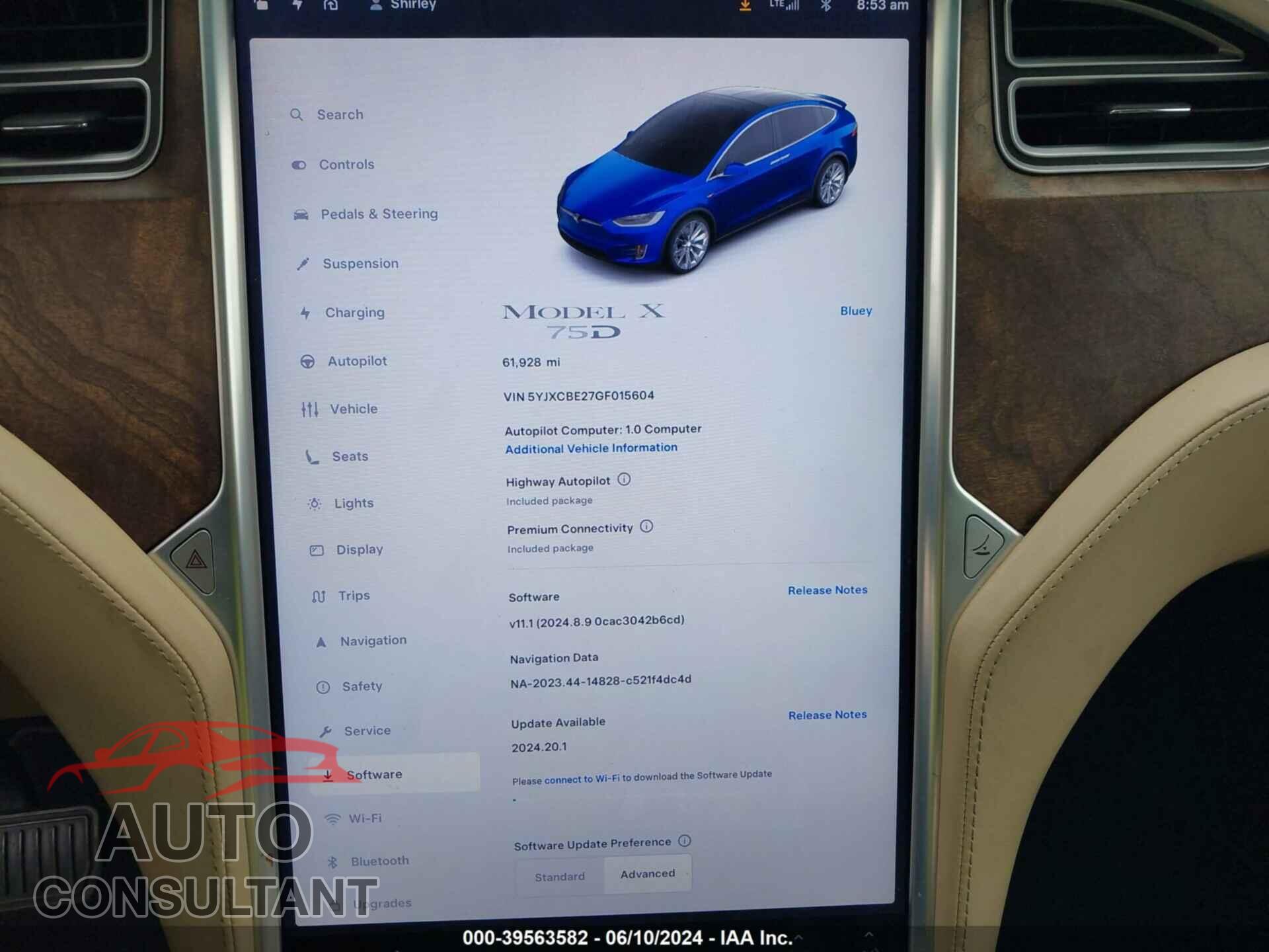 TESLA MODEL X 2016 - 5YJXCBE27GF015604