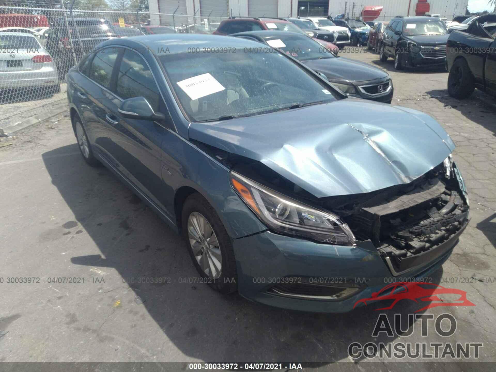 HYUNDAI SONATA HYBRID 2016 - KMHE24L12GA011884