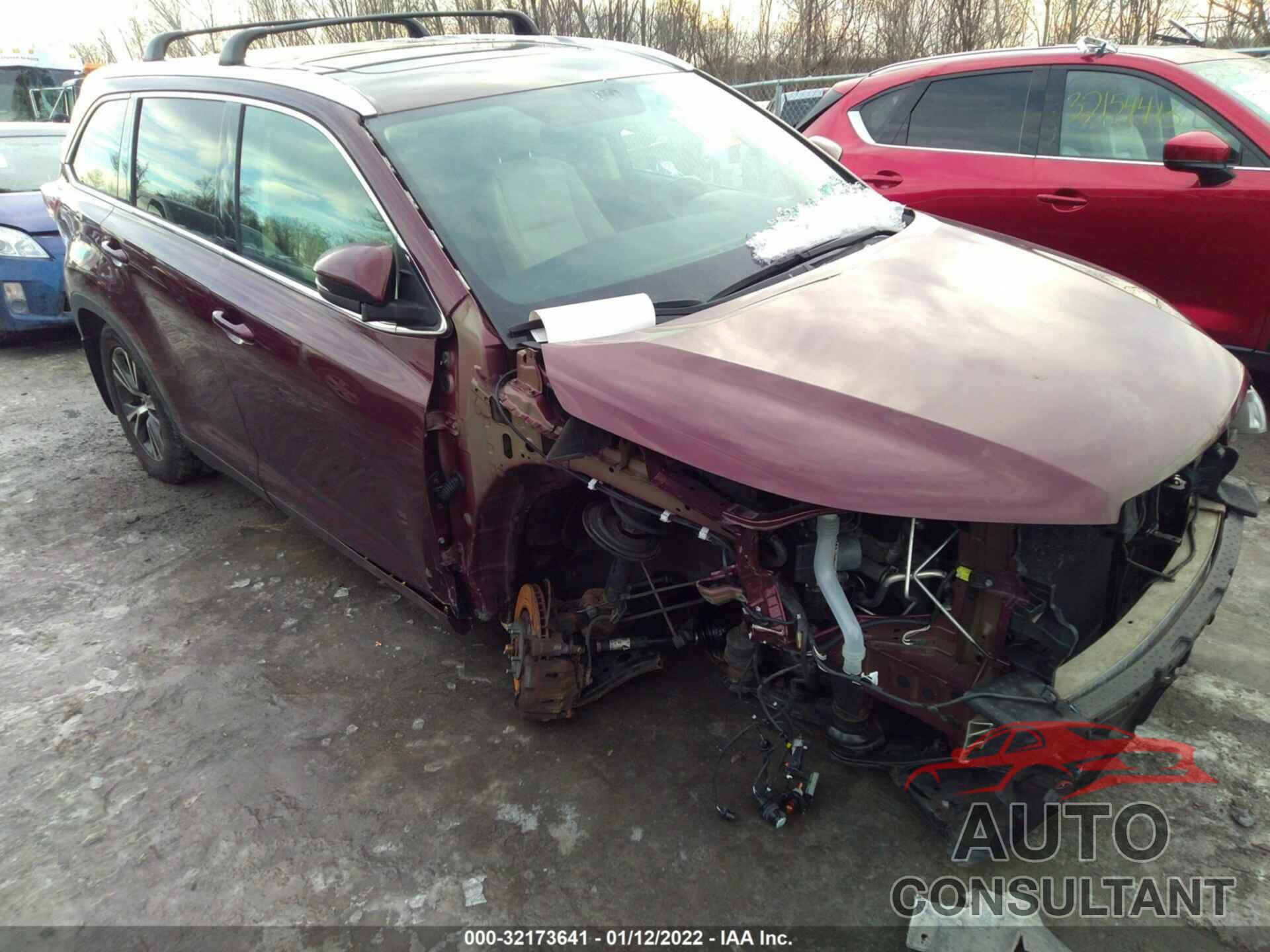 TOYOTA HIGHLANDER 2016 - 5TDJKRFH0GS295317