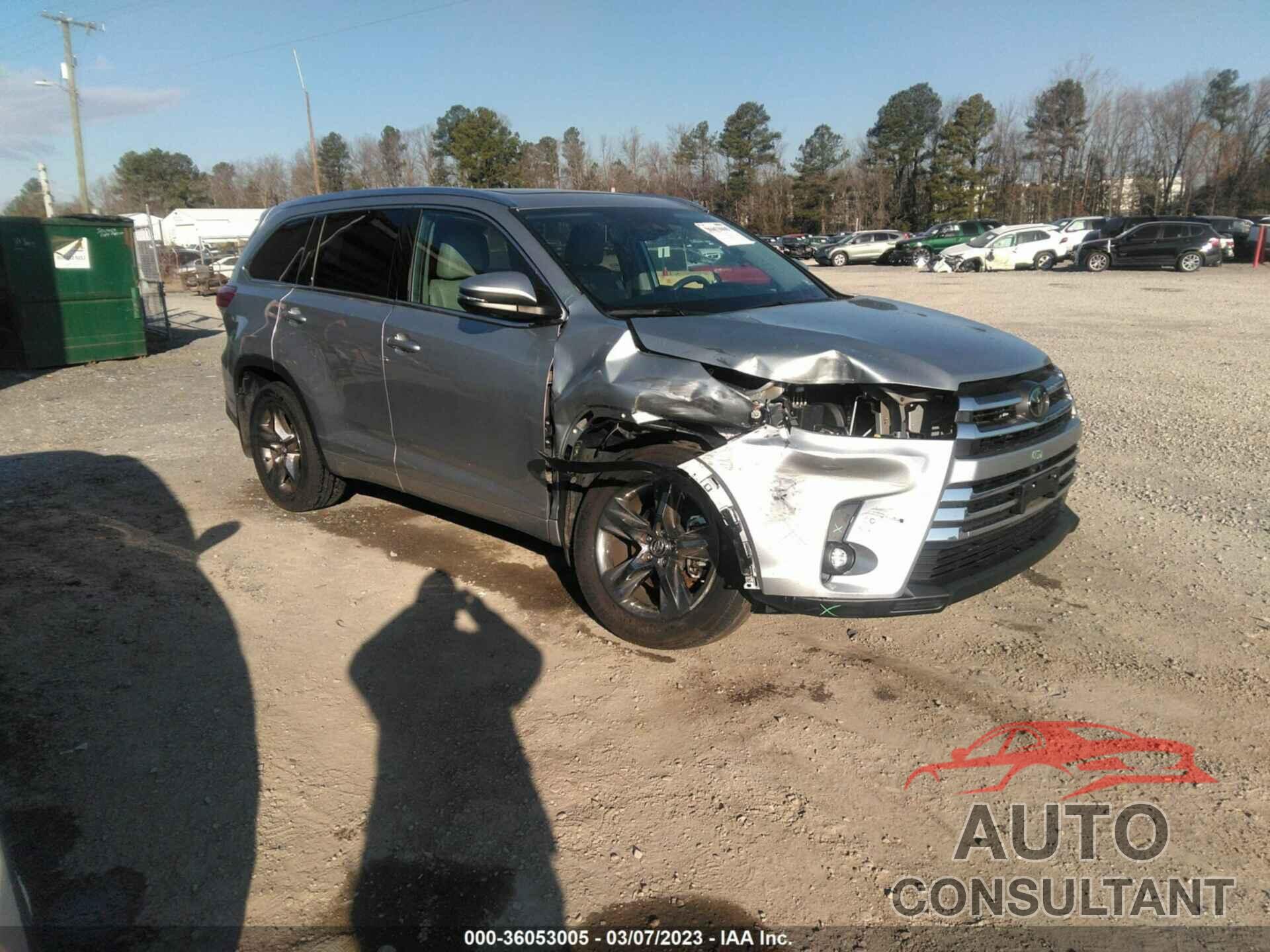 TOYOTA HIGHLANDER 2019 - 5TDDZRFH1KS920275