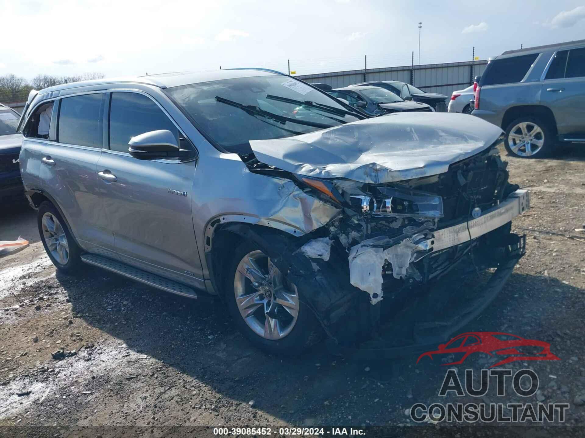 TOYOTA HIGHLANDER HYBRID 2017 - 5TDDGRFH6HS034726