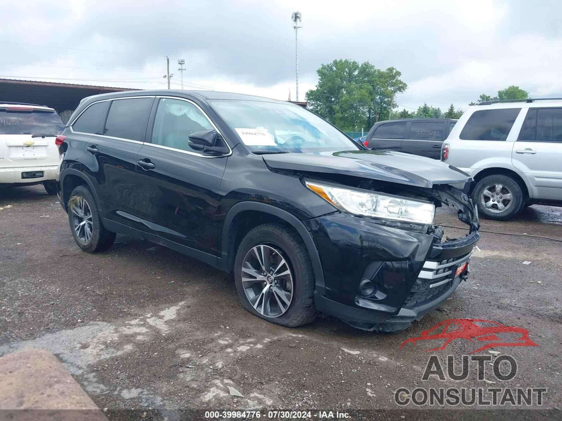 TOYOTA HIGHLANDER 2019 - 5TDZARFH4KS042418