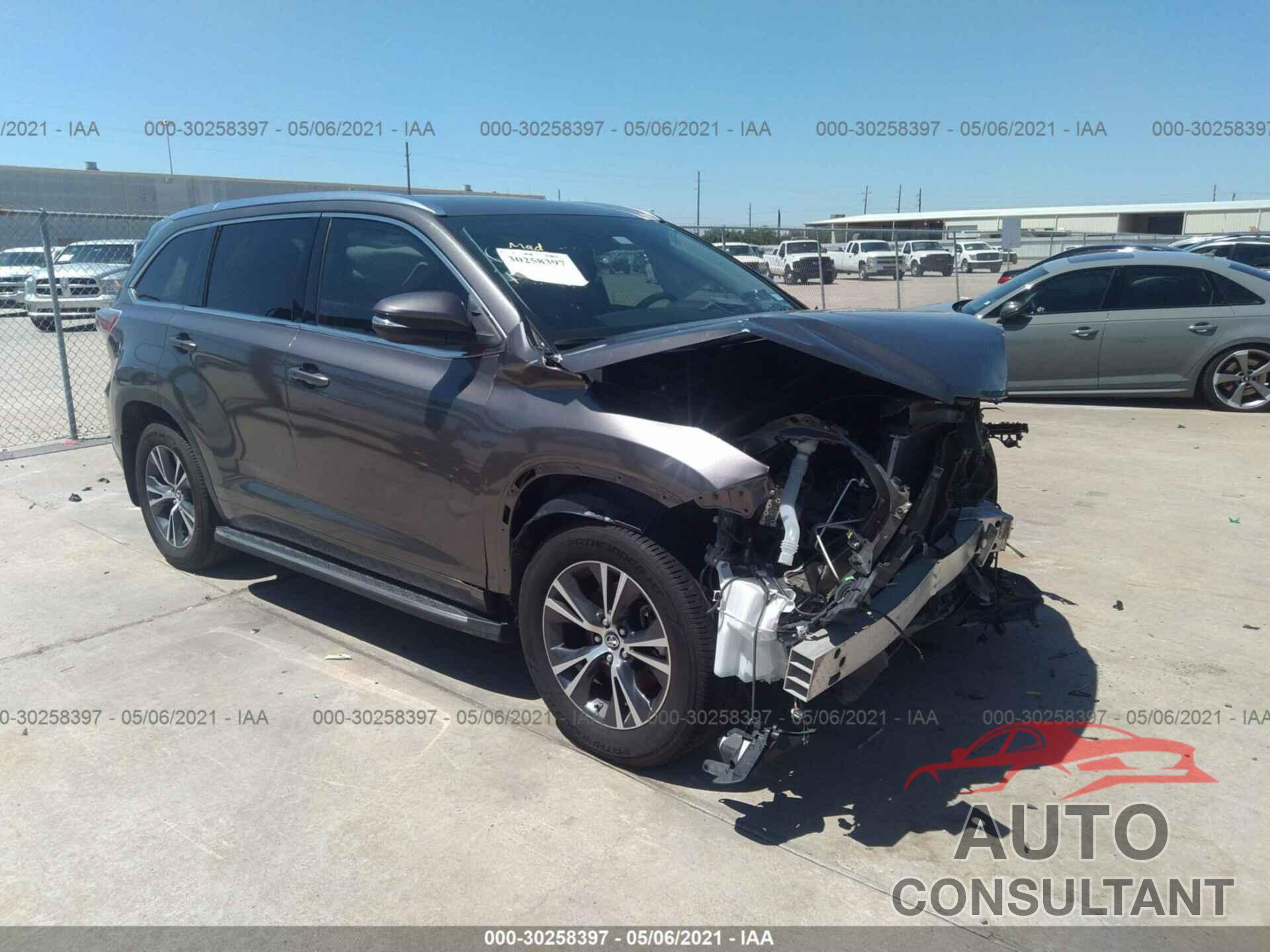 TOYOTA HIGHLANDER 2016 - 5TDKKRFH5GS163092