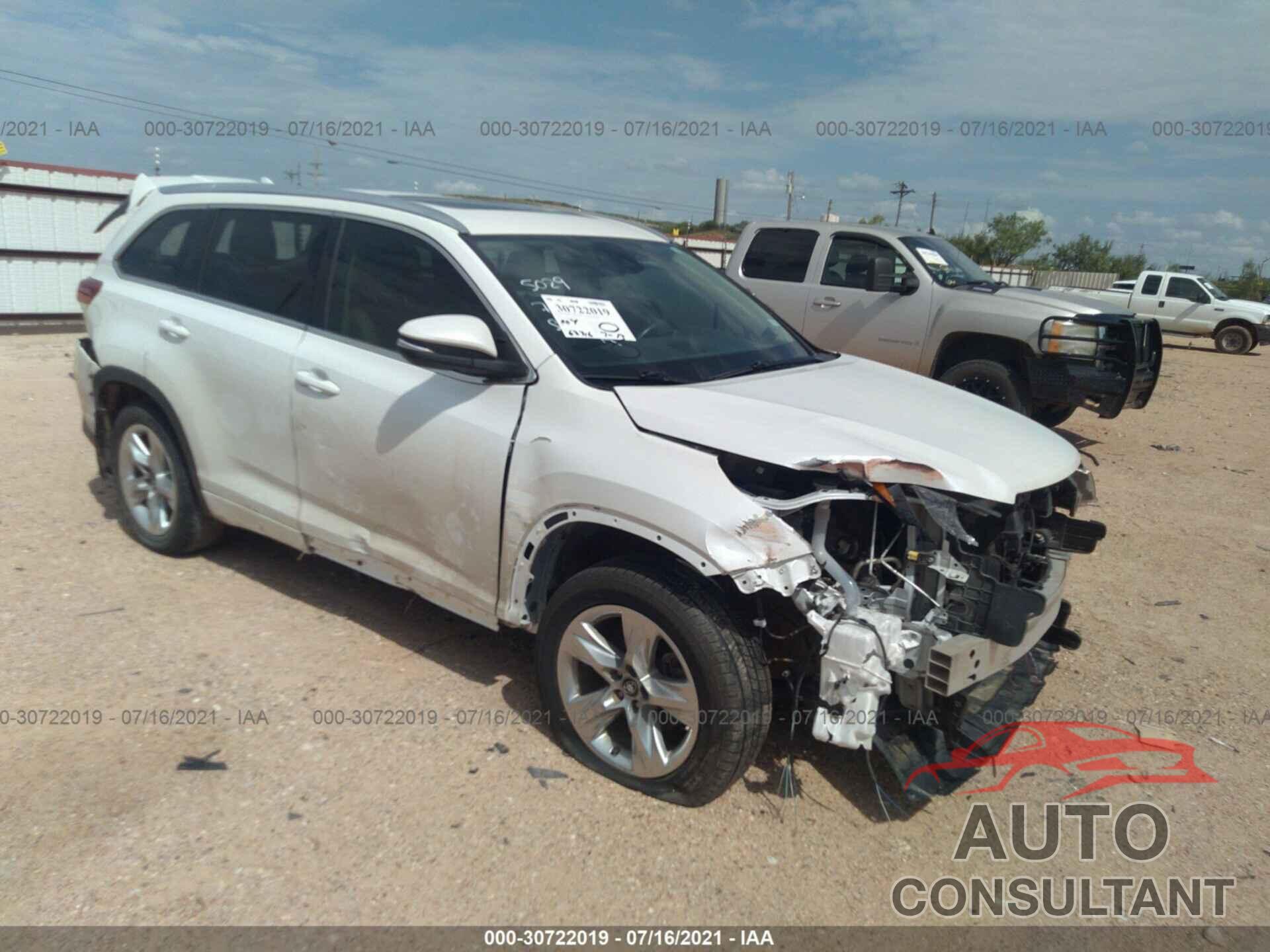 TOYOTA HIGHLANDER 2017 - 5TDYZRFH8HS215029