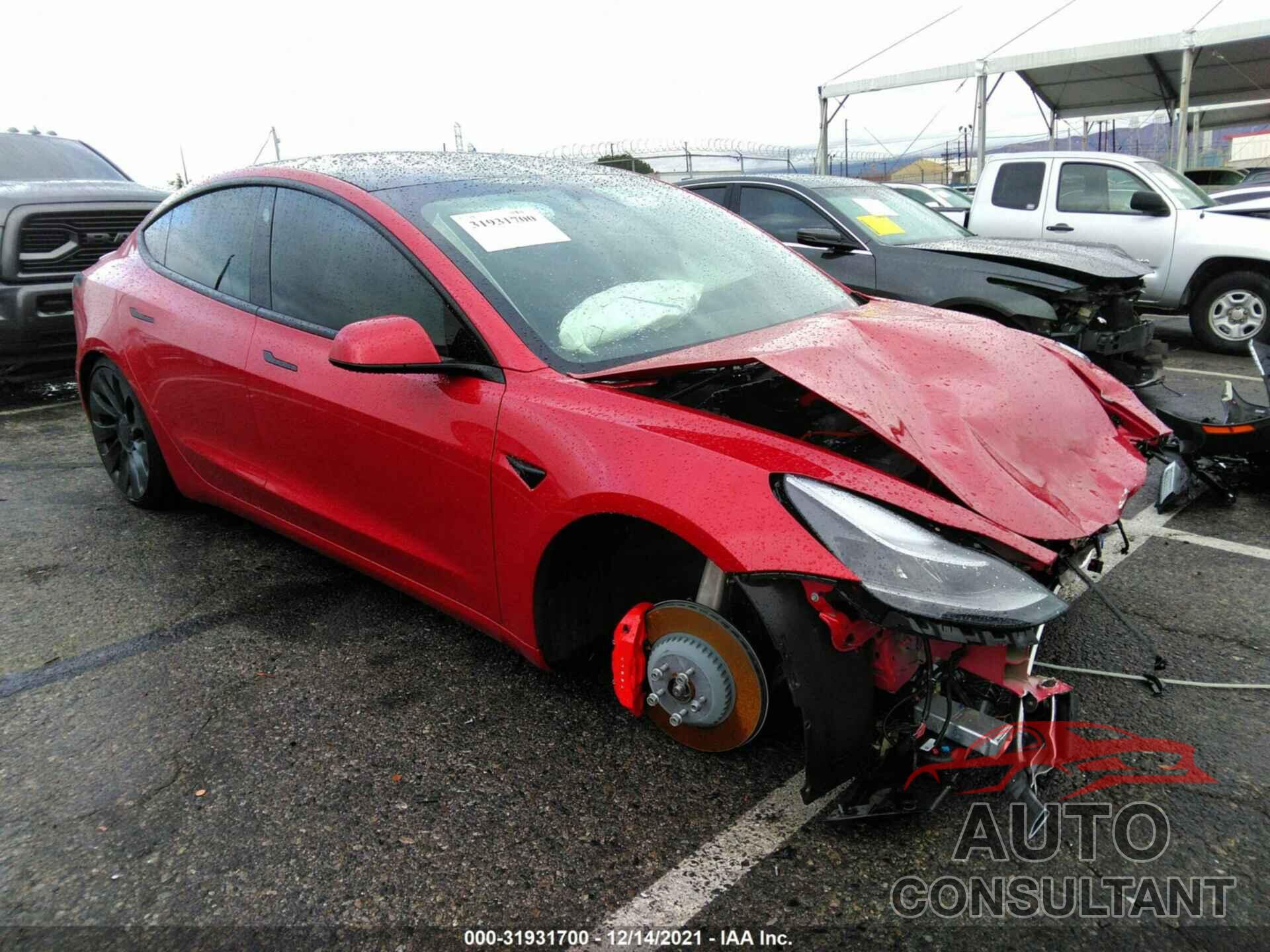 TESLA MODEL 3 2021 - 5YJ3E1EC2MF028333