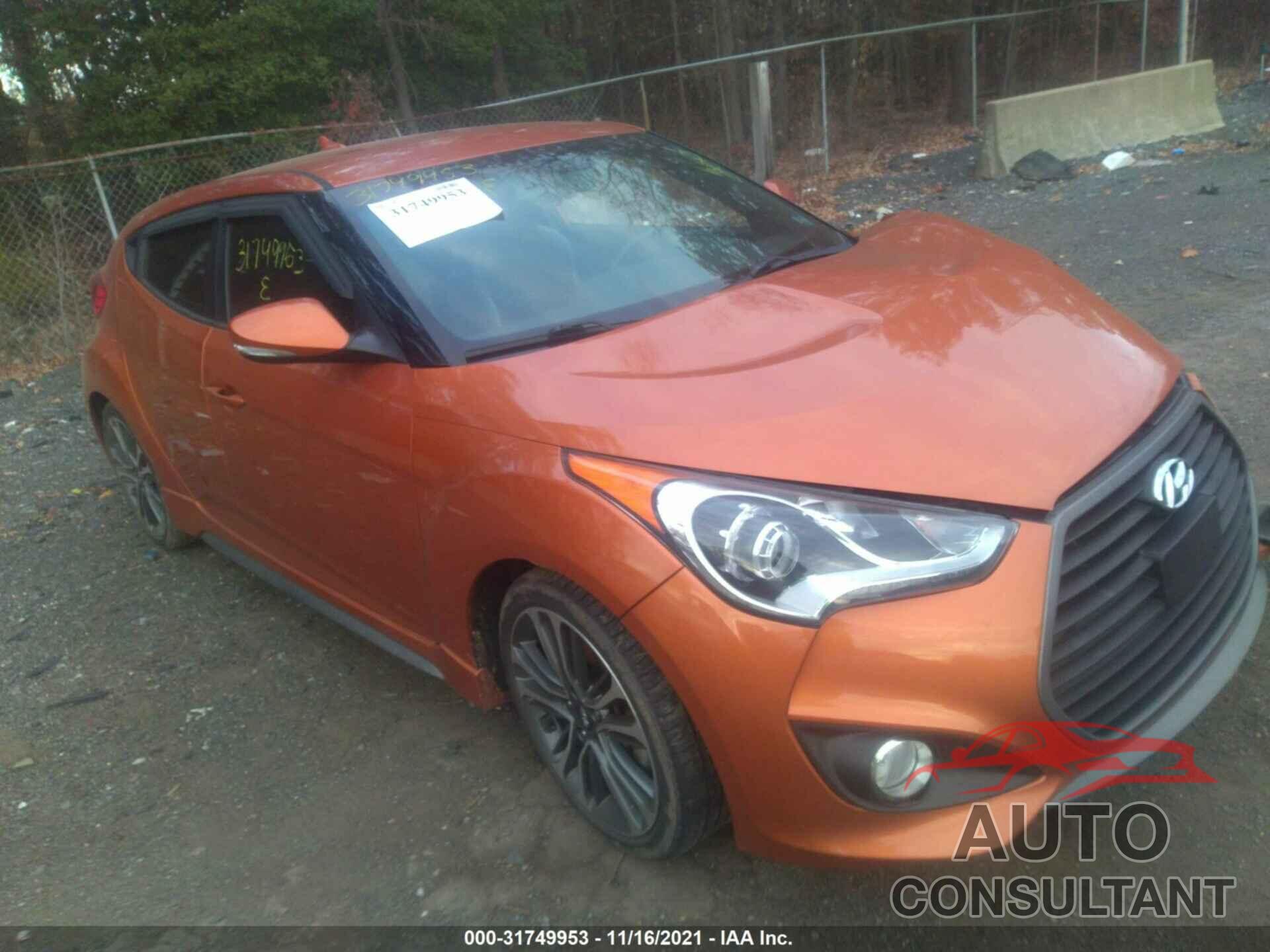 HYUNDAI VELOSTER 2016 - KMHTC6AE8GU296627