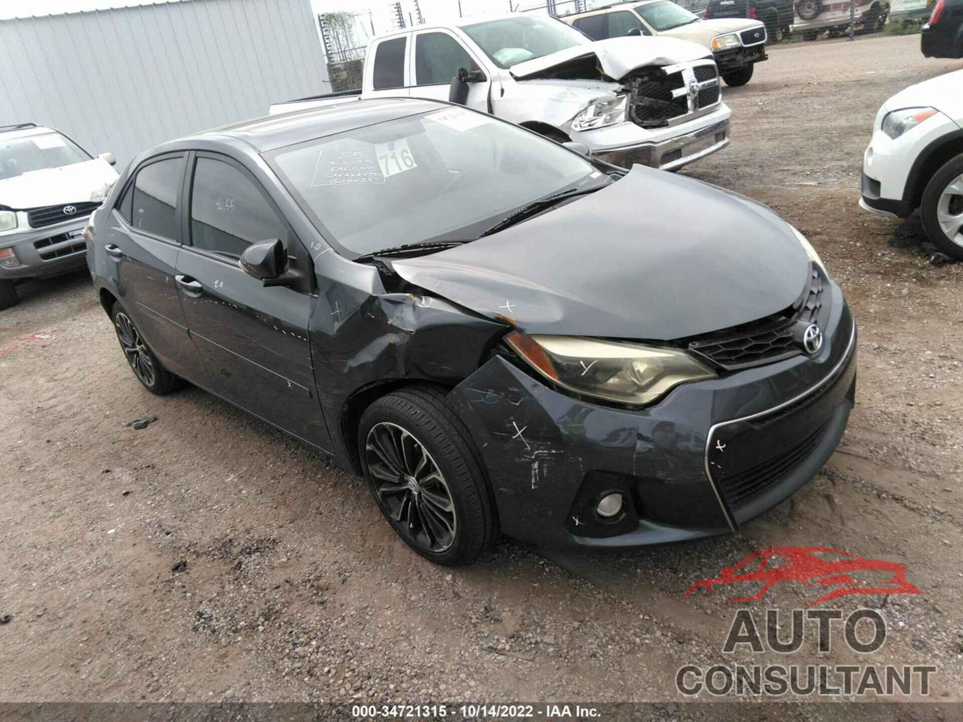 TOYOTA COROLLA 2015 - 5YFBURHE6FP293807