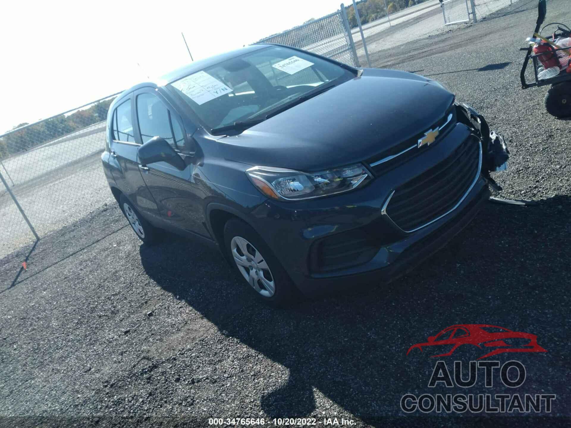 CHEVROLET TRAX 2018 - 3GNCJKSB7JL388909