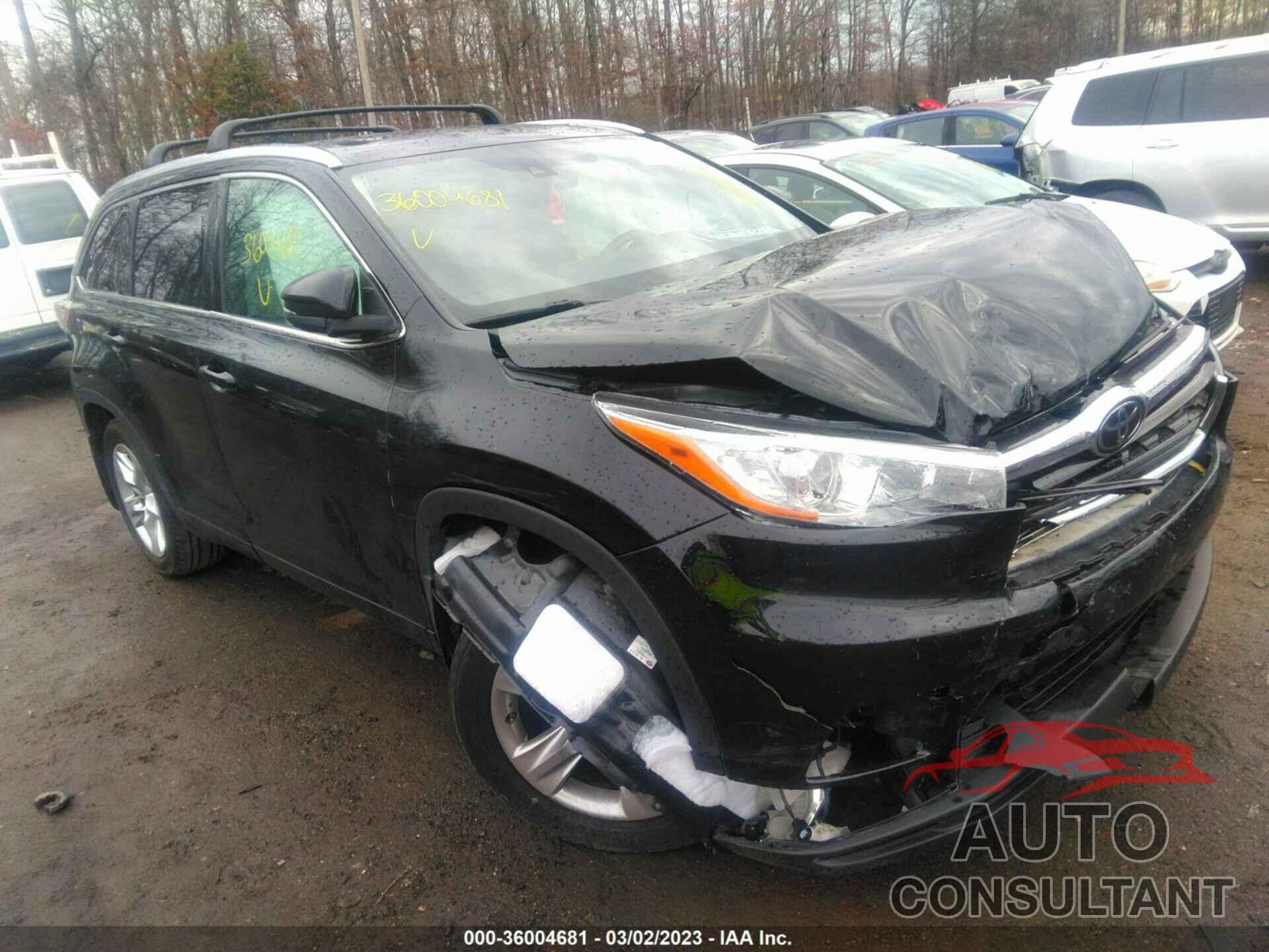 TOYOTA HIGHLANDER 2015 - 5TDDKRFH4FS224617