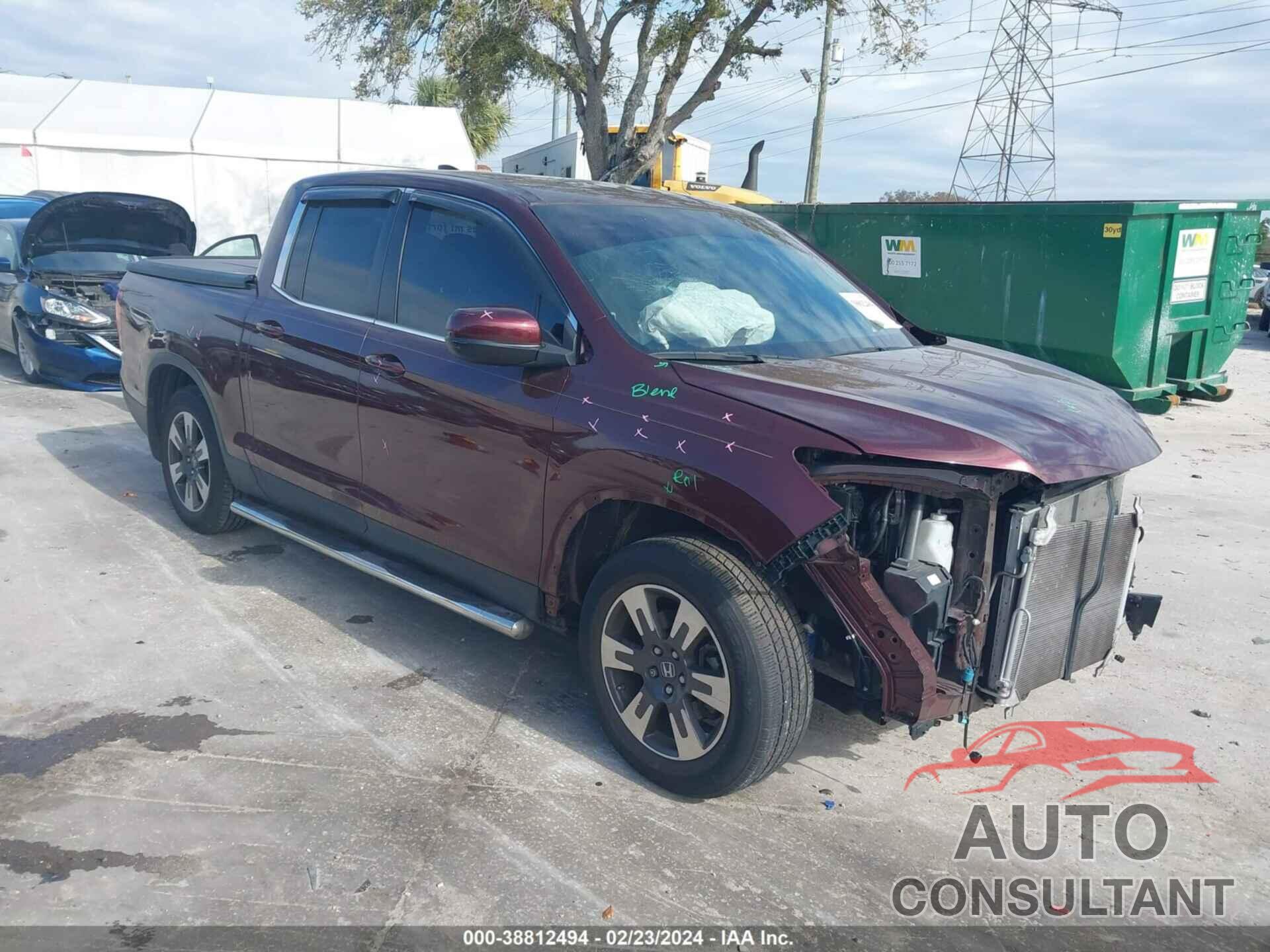 HONDA RIDGELINE 2018 - 5FPYK2F59JB002996