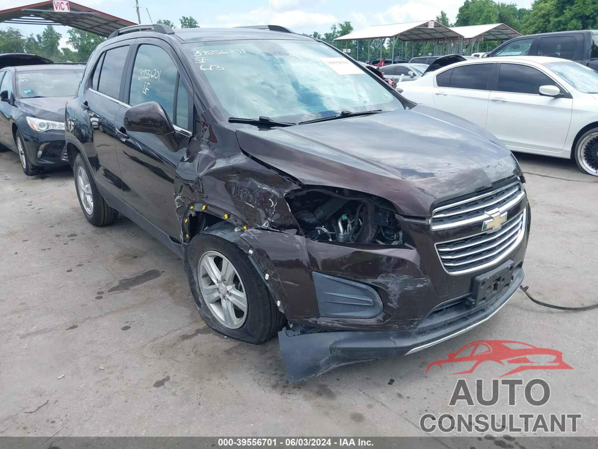 CHEVROLET TRAX 2016 - KL7CJPSB0GB604466