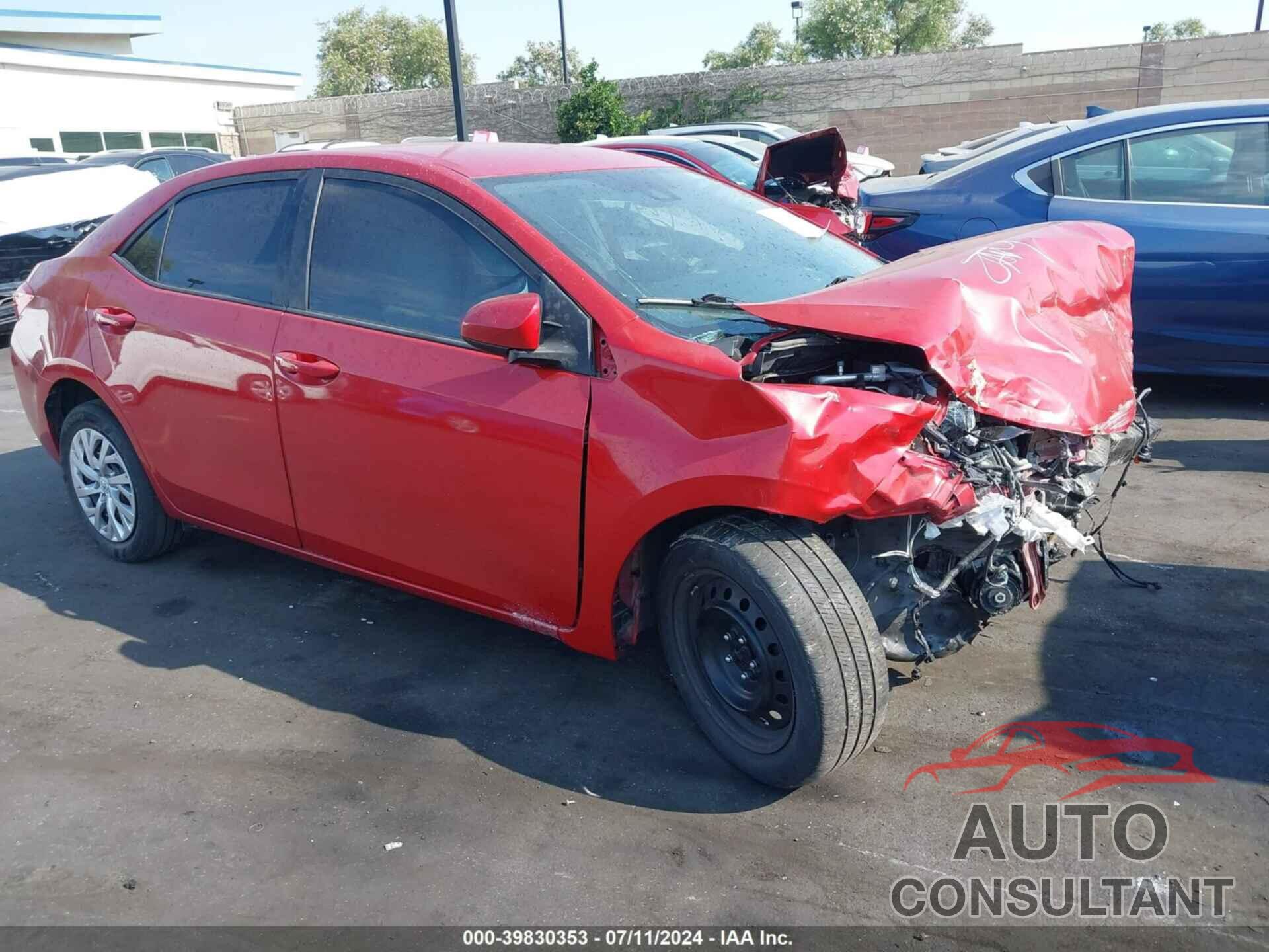 TOYOTA COROLLA 2019 - 5YFBURHE3KP898684