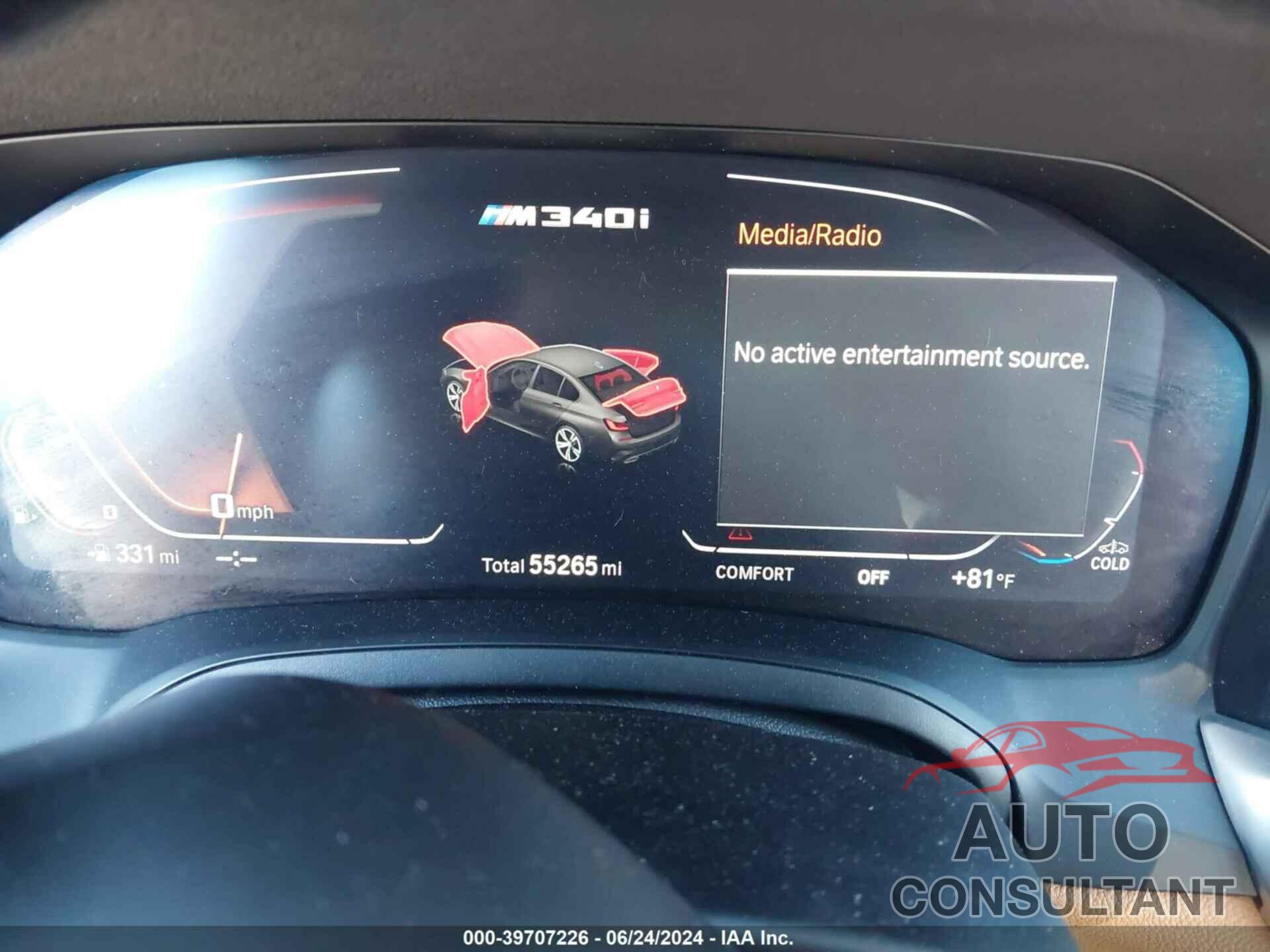 BMW 3 SERIES 2020 - WBA5U9C04LFH24446
