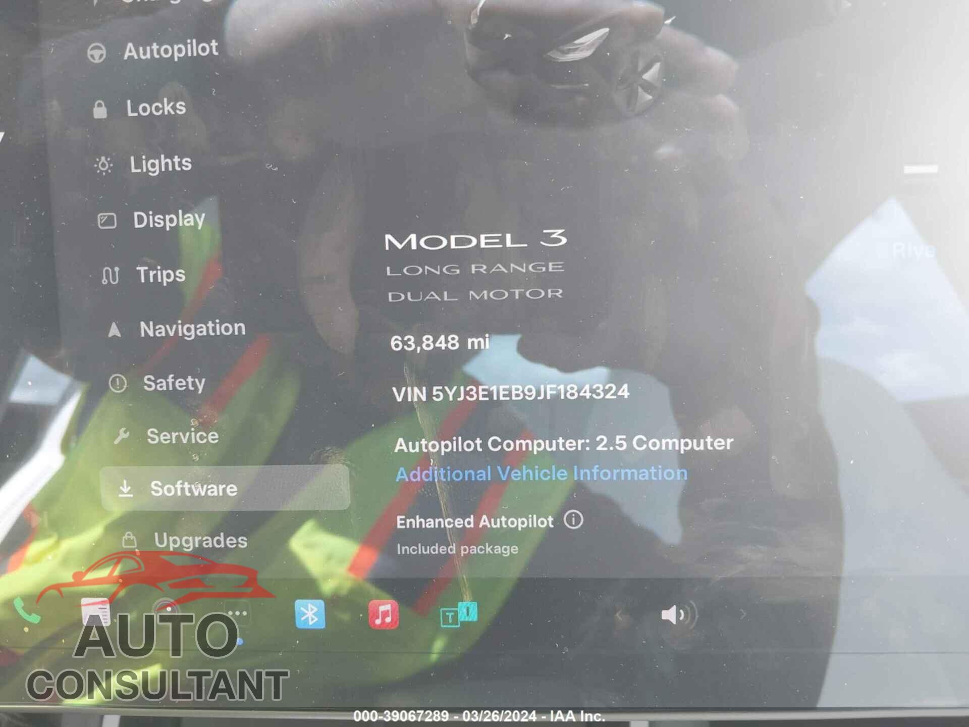 TESLA MODEL 3 2018 - 5YJ3E1EB9JF184324