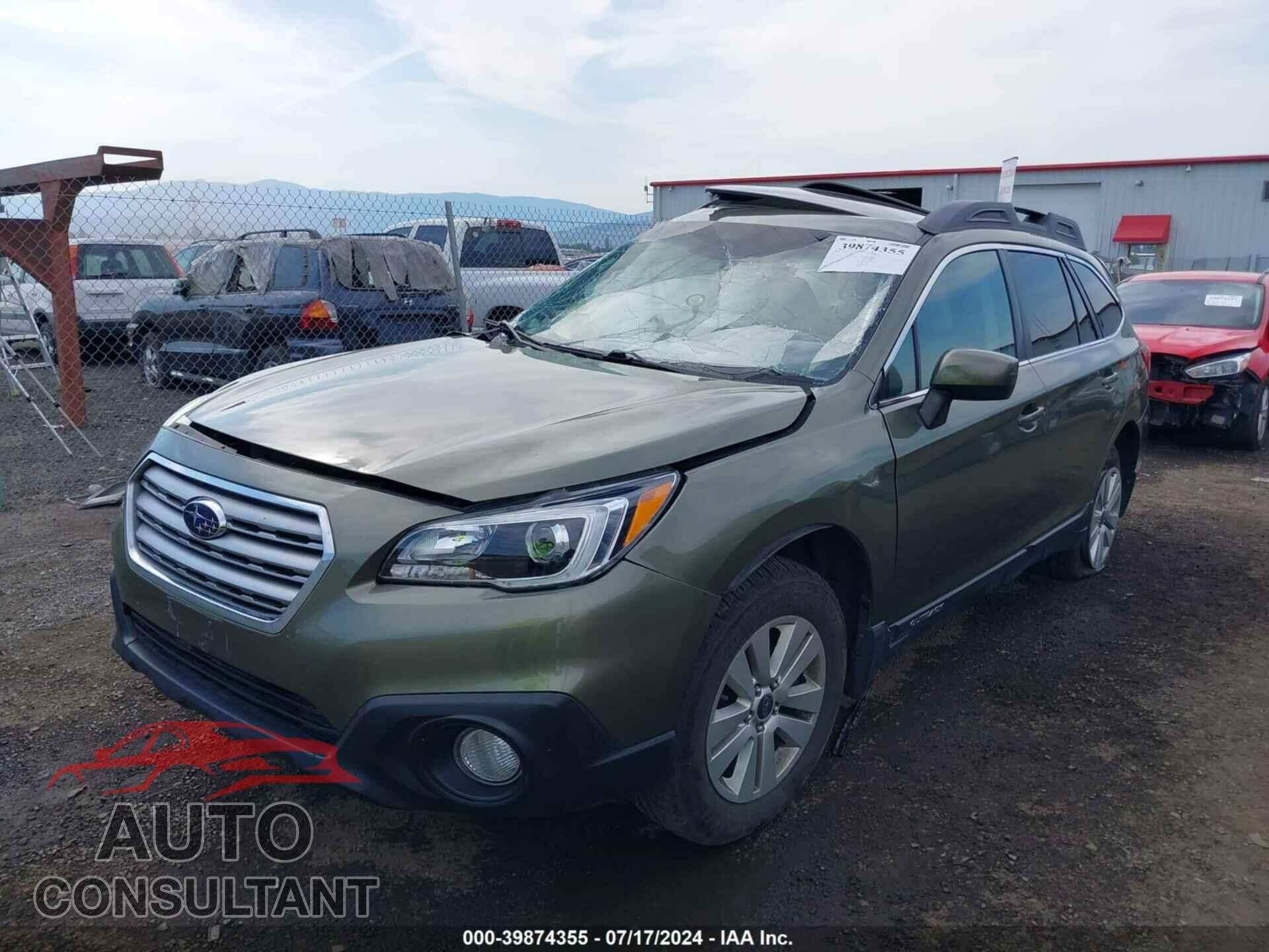SUBARU OUTBACK 2016 - 4S4BSBDC4G3291397