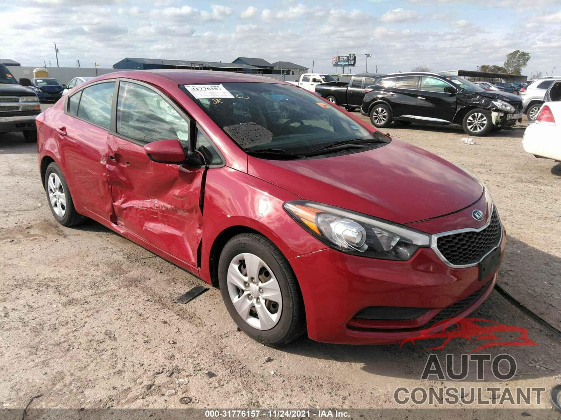 KIA FORTE 2016 - KNAFK4A63G5606241