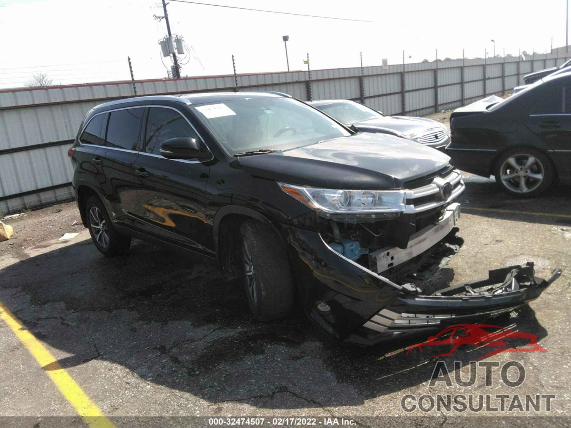 TOYOTA HIGHLANDER 2019 - 5TDKZRFH5KS559477