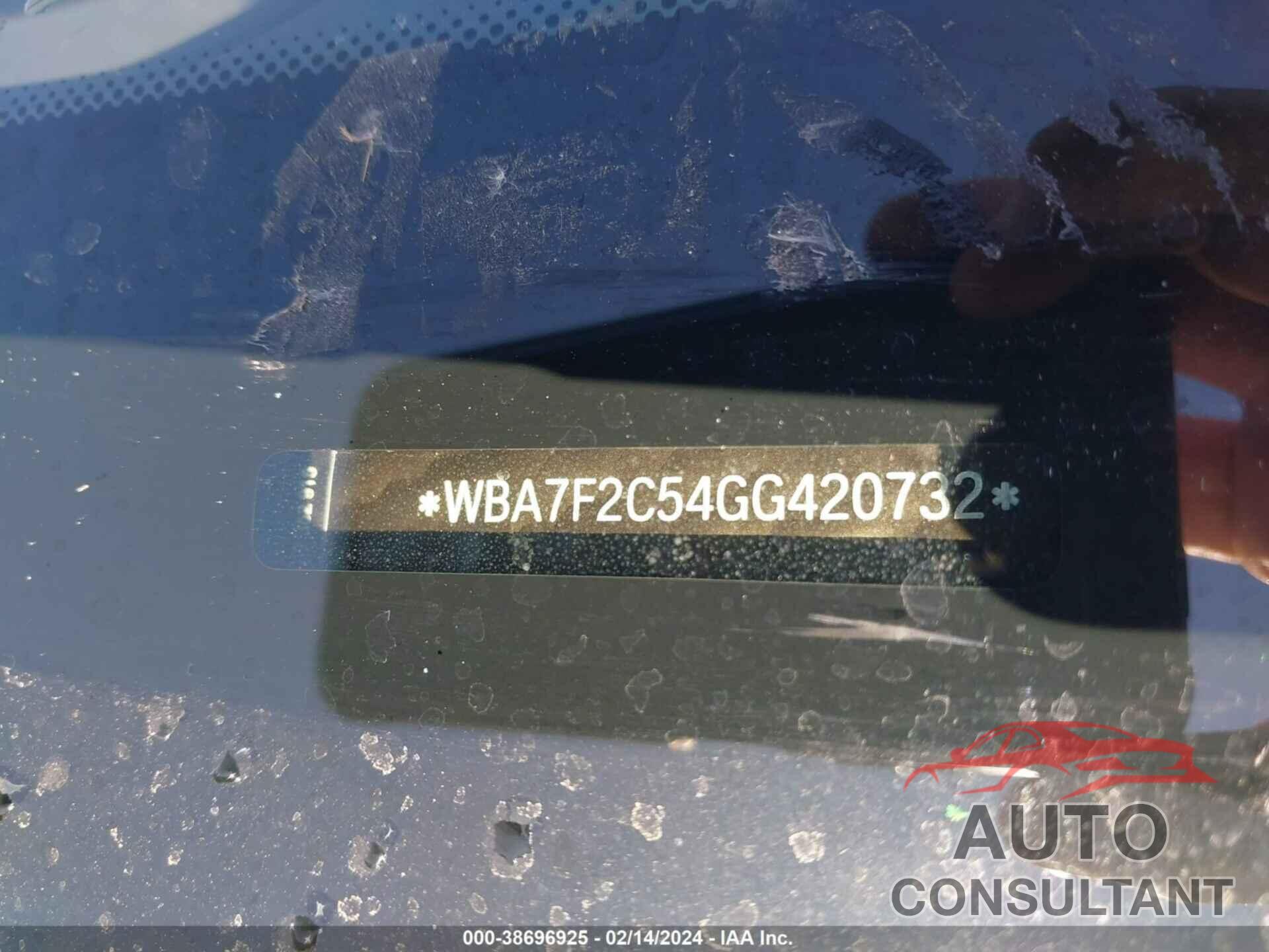 BMW 750I 2016 - WBA7F2C54GG420732
