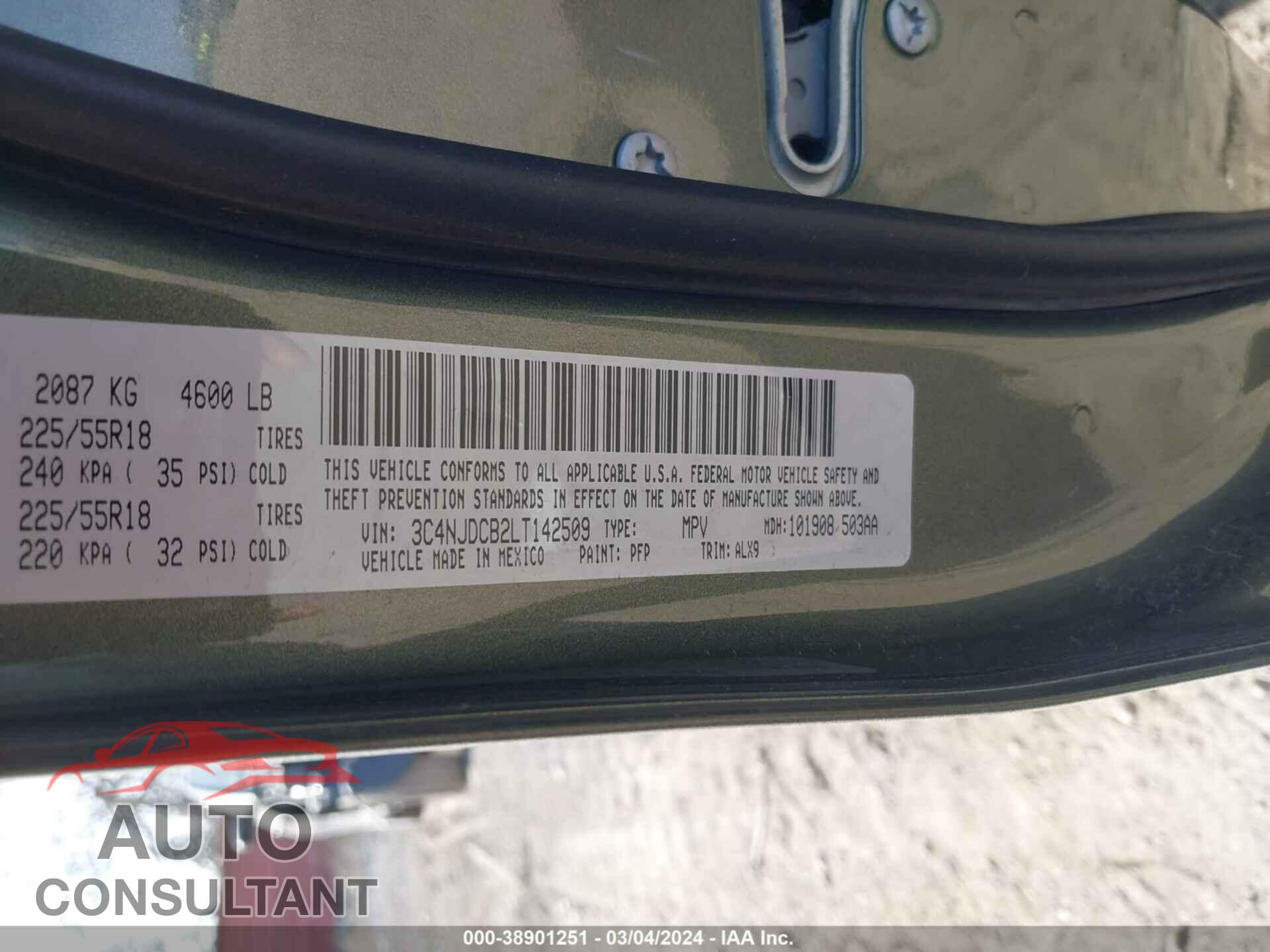 JEEP COMPASS 2020 - 3C4NJDCB2LT142509