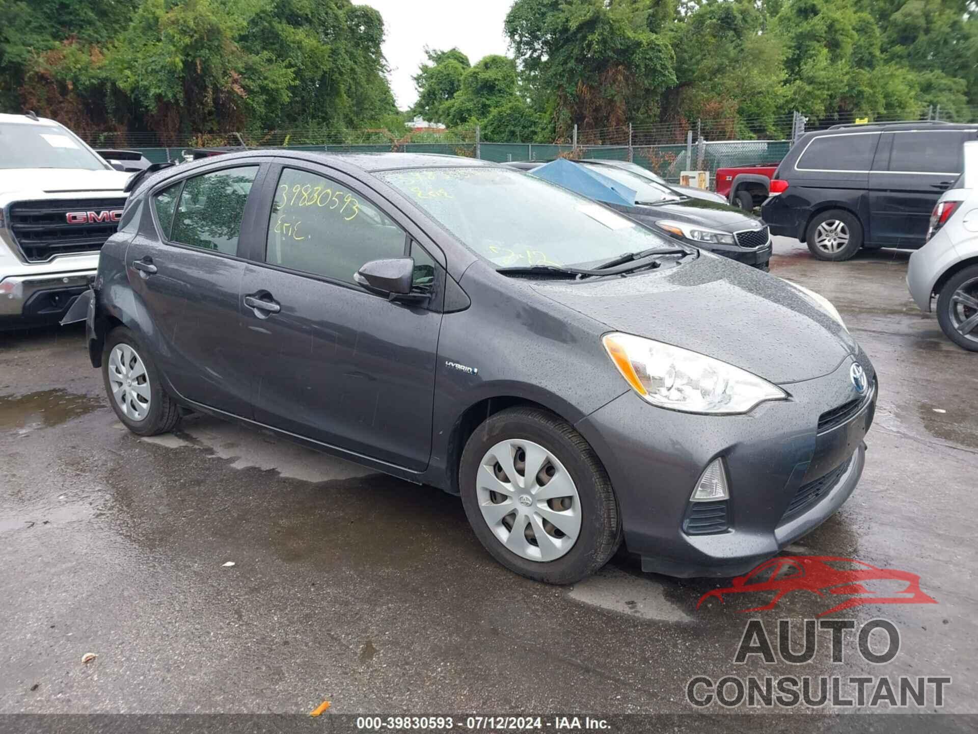 TOYOTA PRIUS C 2012 - JTDKDTB31C1513956