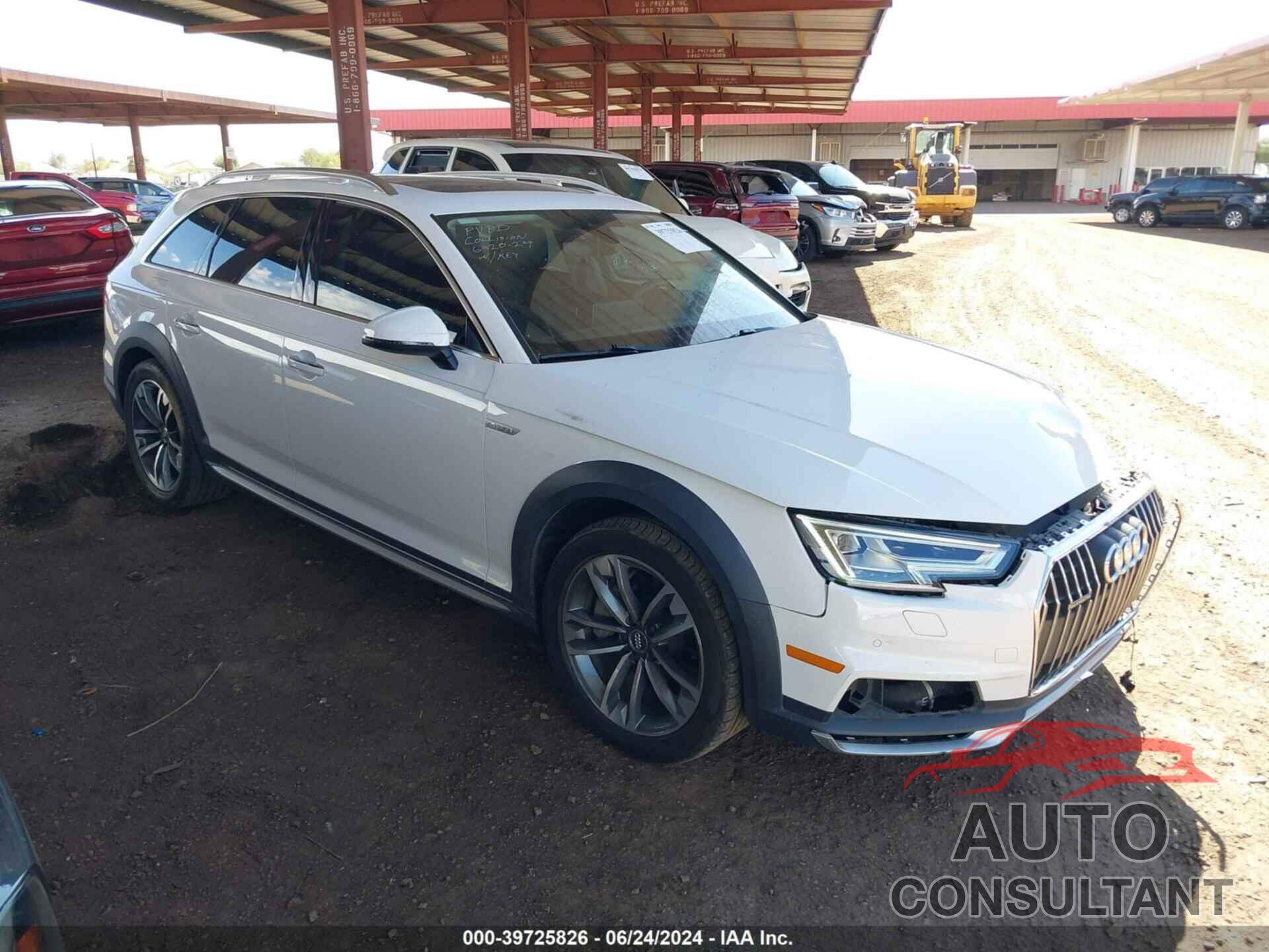 AUDI A4 ALLROAD 2018 - WA18NAF41JA077759