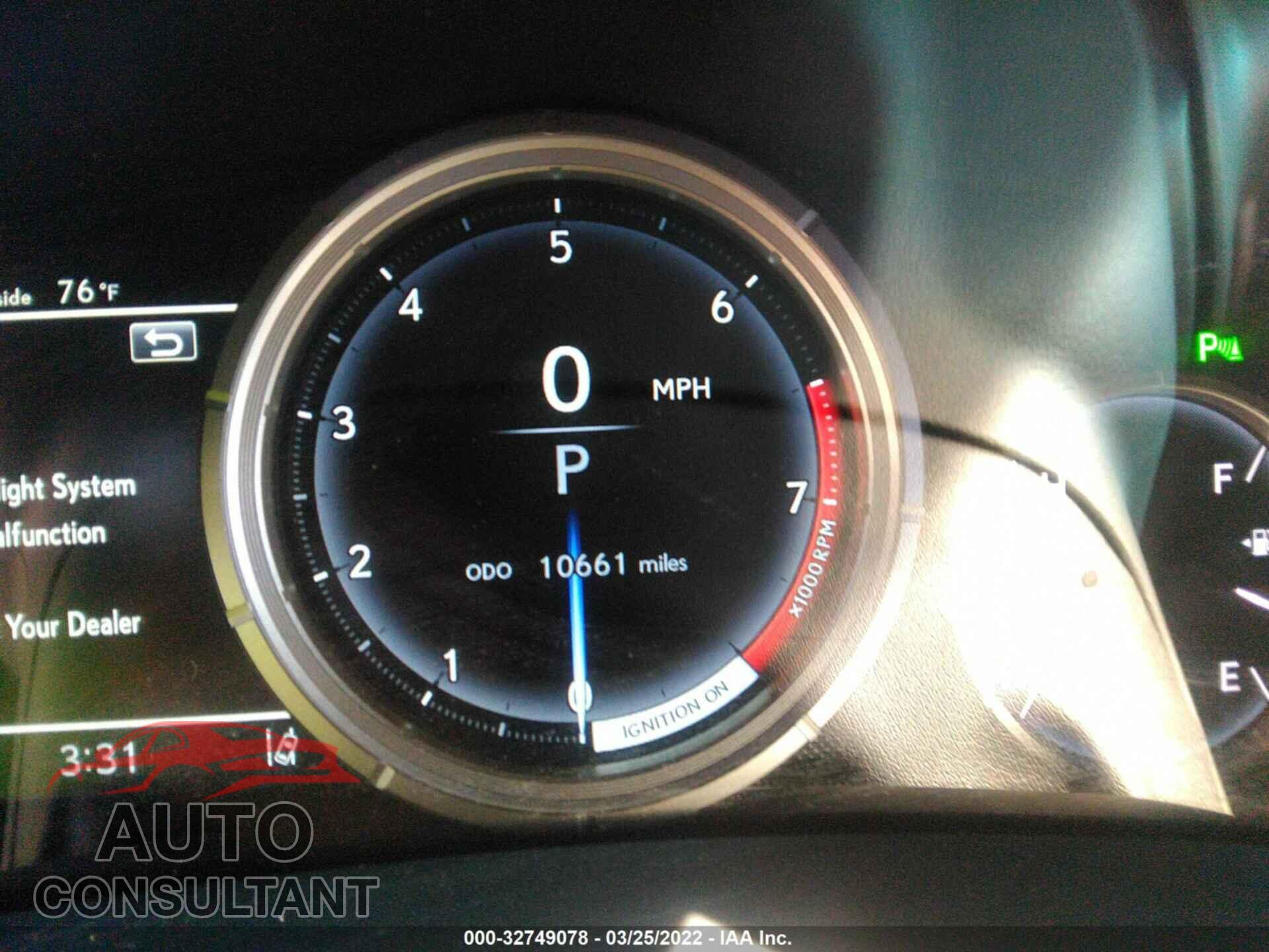 LEXUS RX 2019 - 2T2BZMCA9KC210577