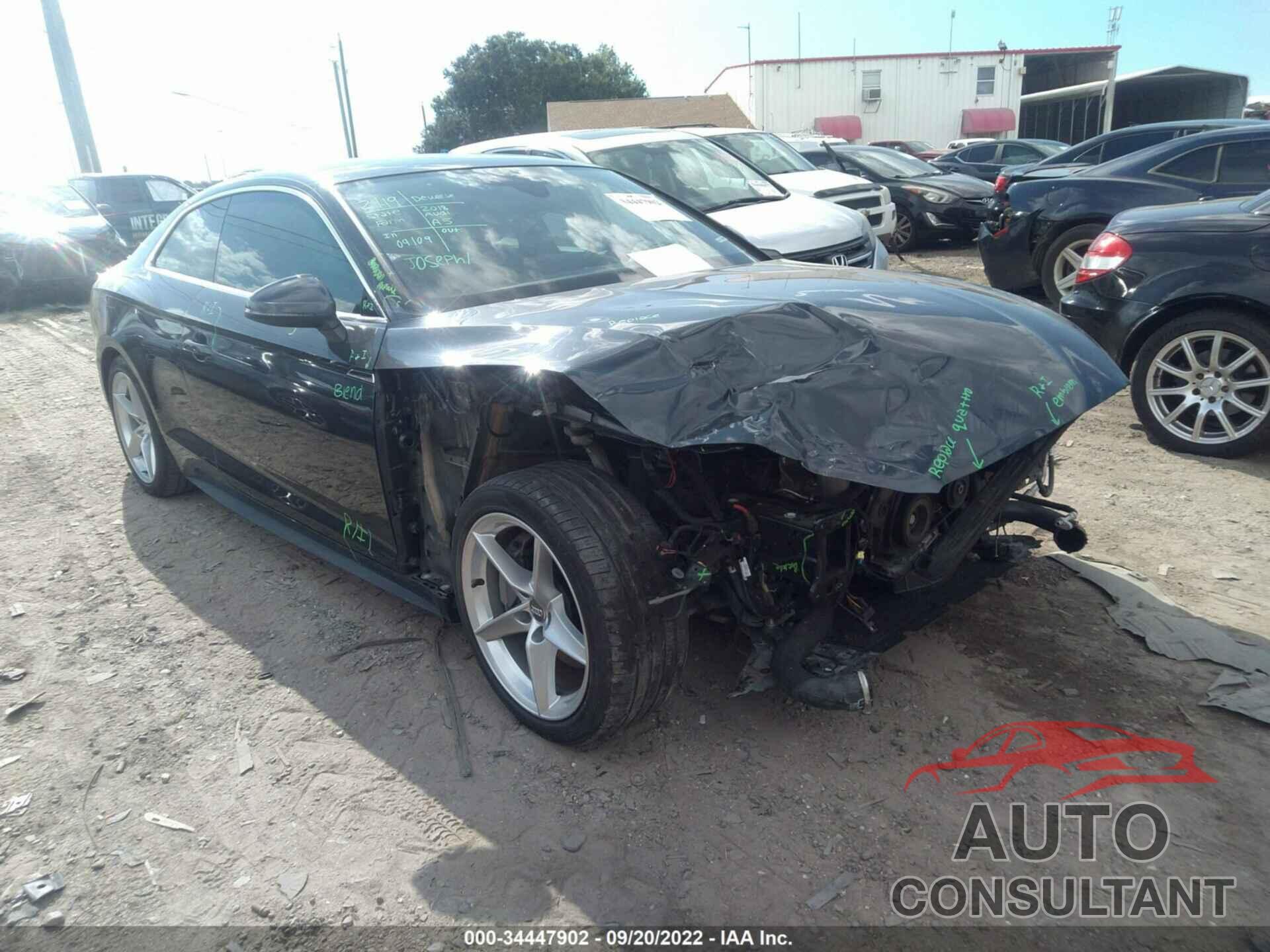AUDI A5 COUPE 2018 - WAUSNAF56JA003870