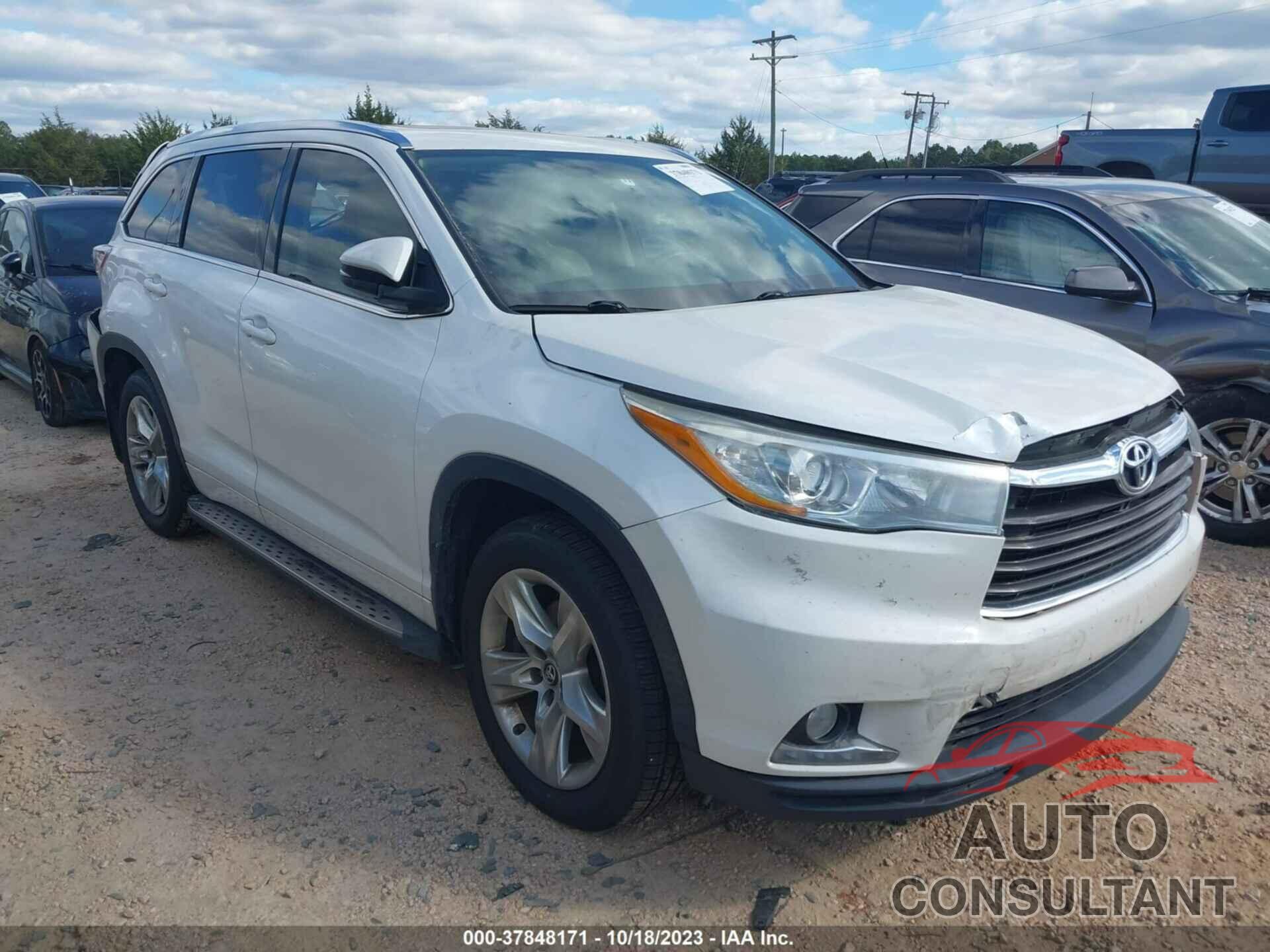 TOYOTA HIGHLANDER 2016 - 5TDDKRFH6GS312912