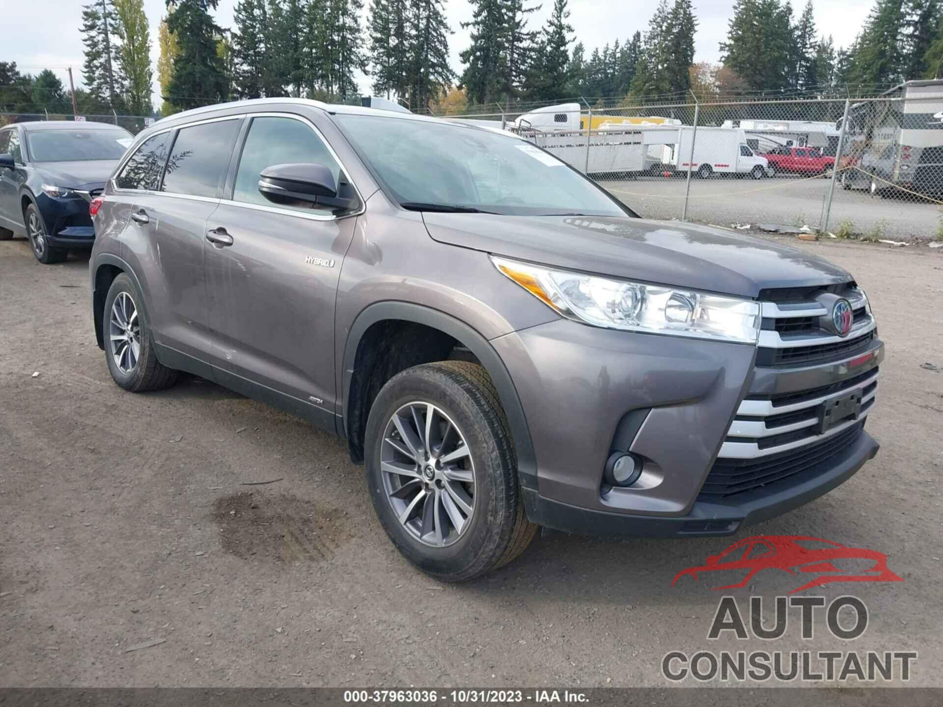 TOYOTA HIGHLANDER HYBRID 2019 - 5TDJGRFH6K2056669