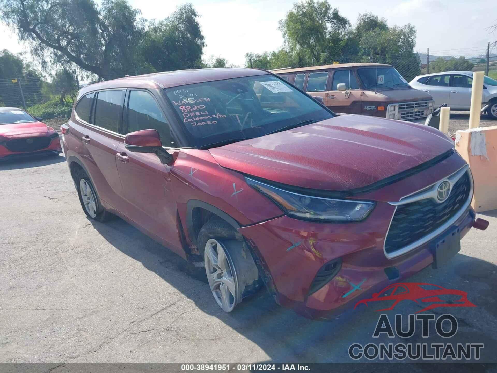 TOYOTA HIGHLANDER 2021 - 5TDZZRAH4MS528200