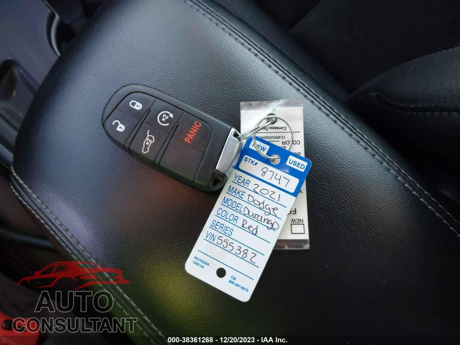 DODGE DURANGO 2021 - 1C4RDJDG0MC555382