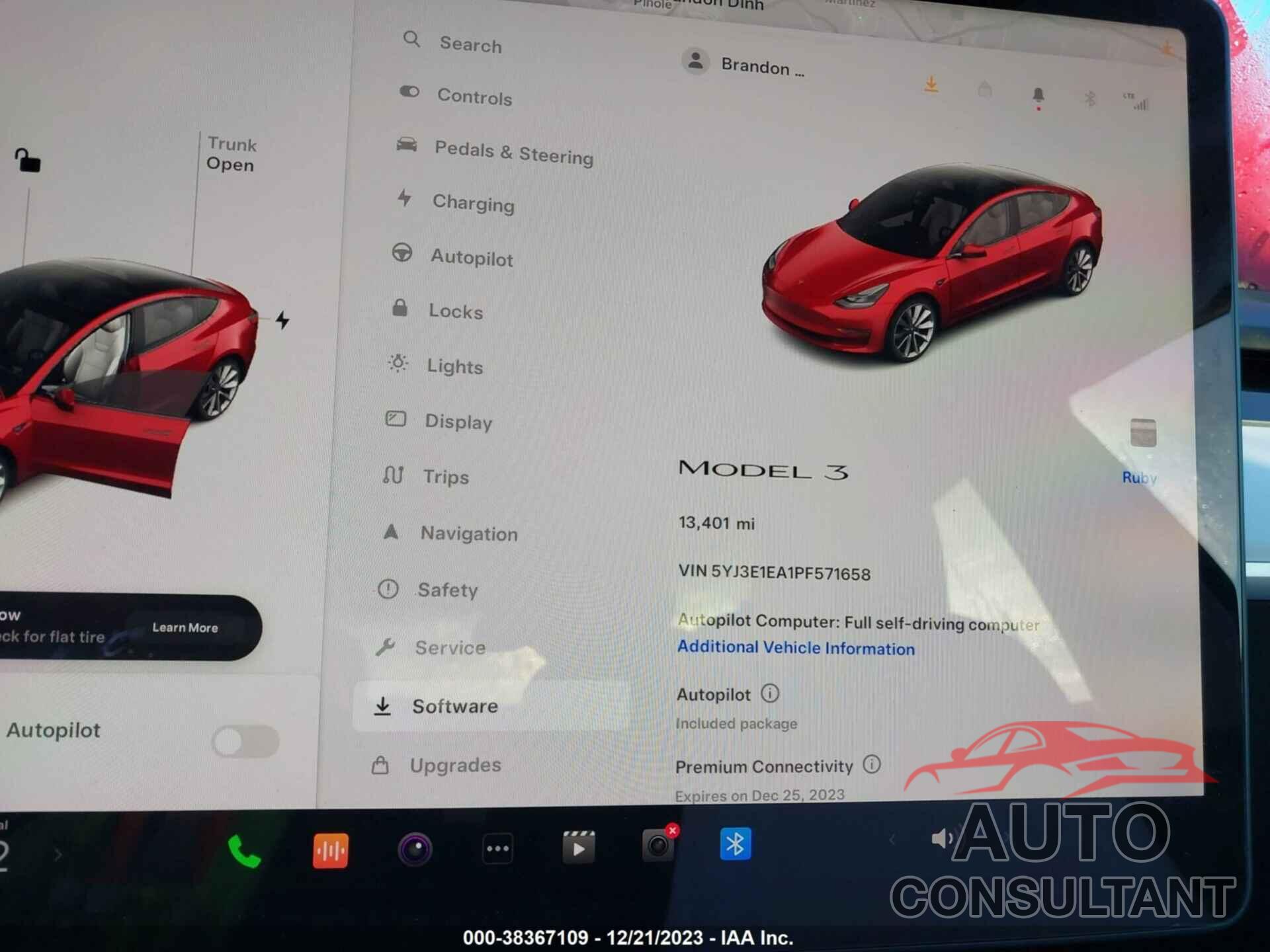 TESLA MODEL 3 2023 - 5YJ3E1EA1PF571658