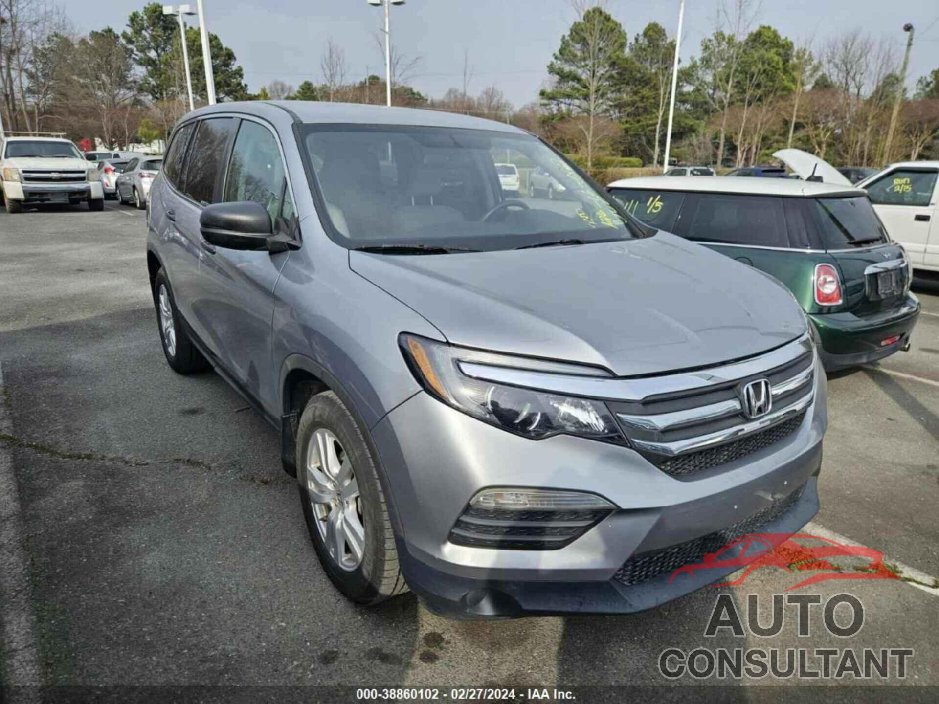 HONDA PILOT 2016 - 5FNYF5H10GB020403