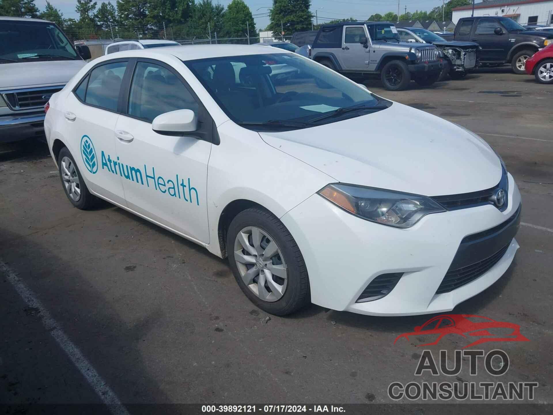 TOYOTA COROLLA 2016 - 2T1BURHE8GC744656