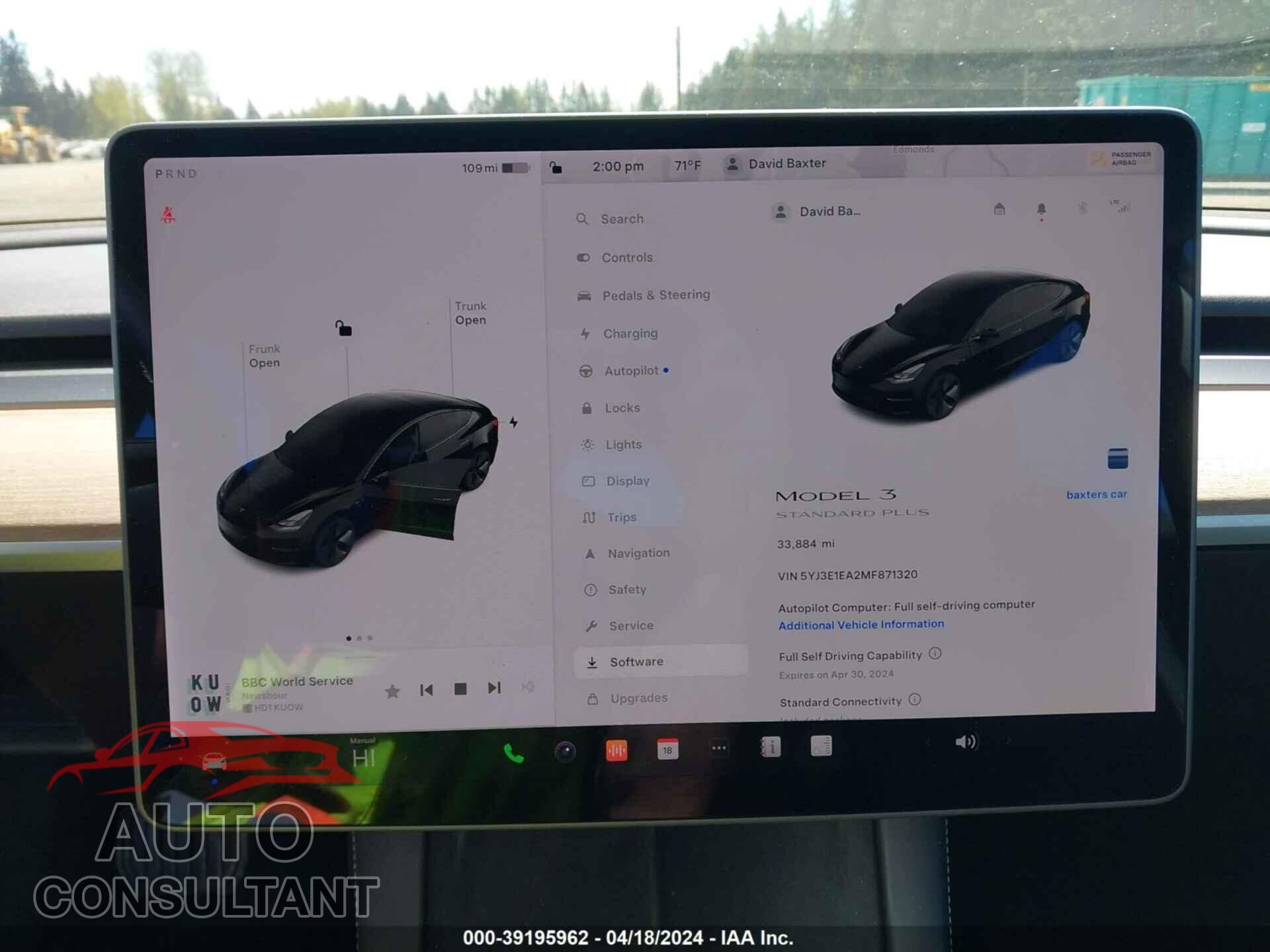 TESLA MODEL 3 2021 - 5YJ3E1EA2MF871320