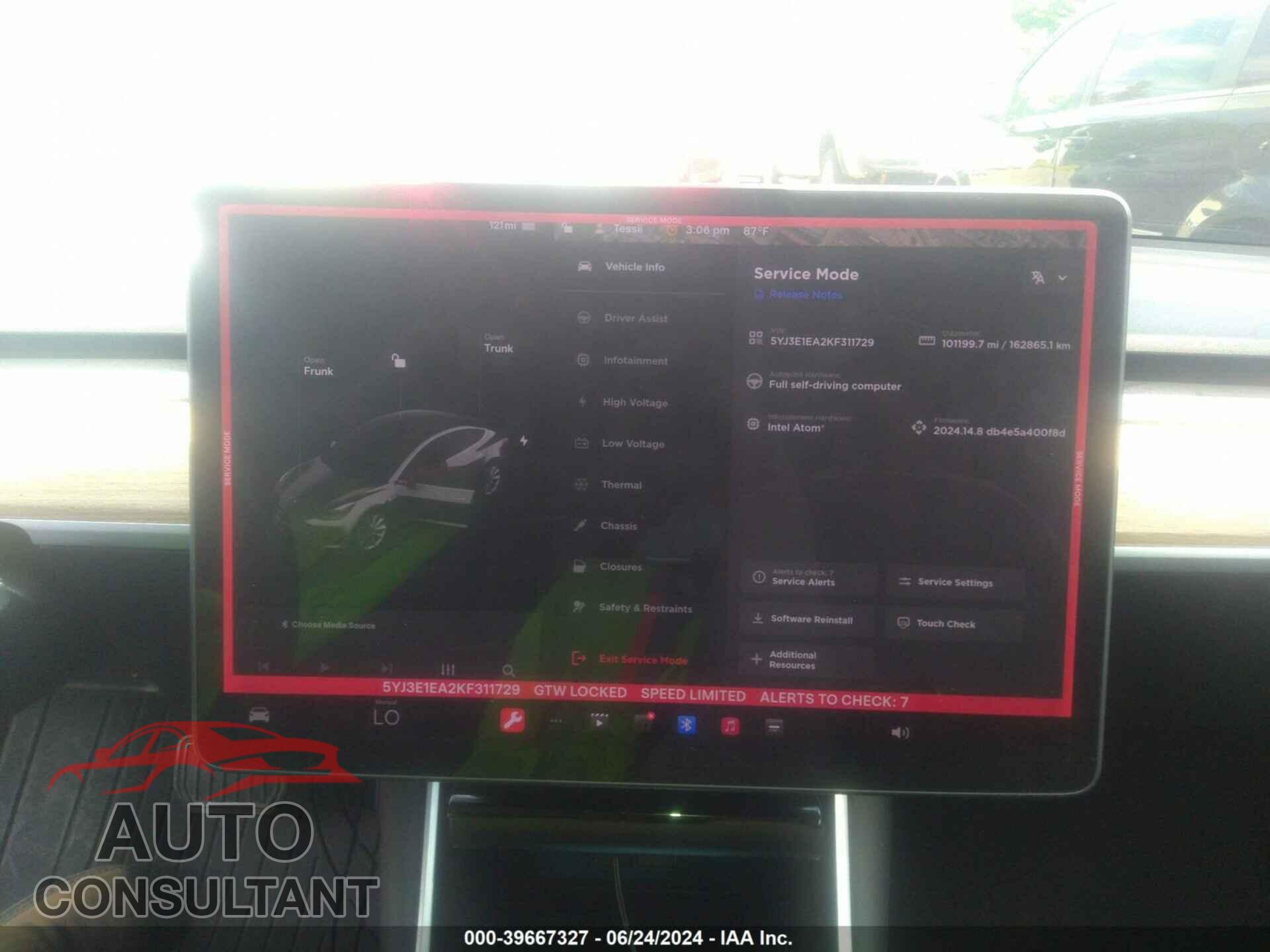 TESLA MODEL 3 2019 - 5YJ3E1EA2KF311729
