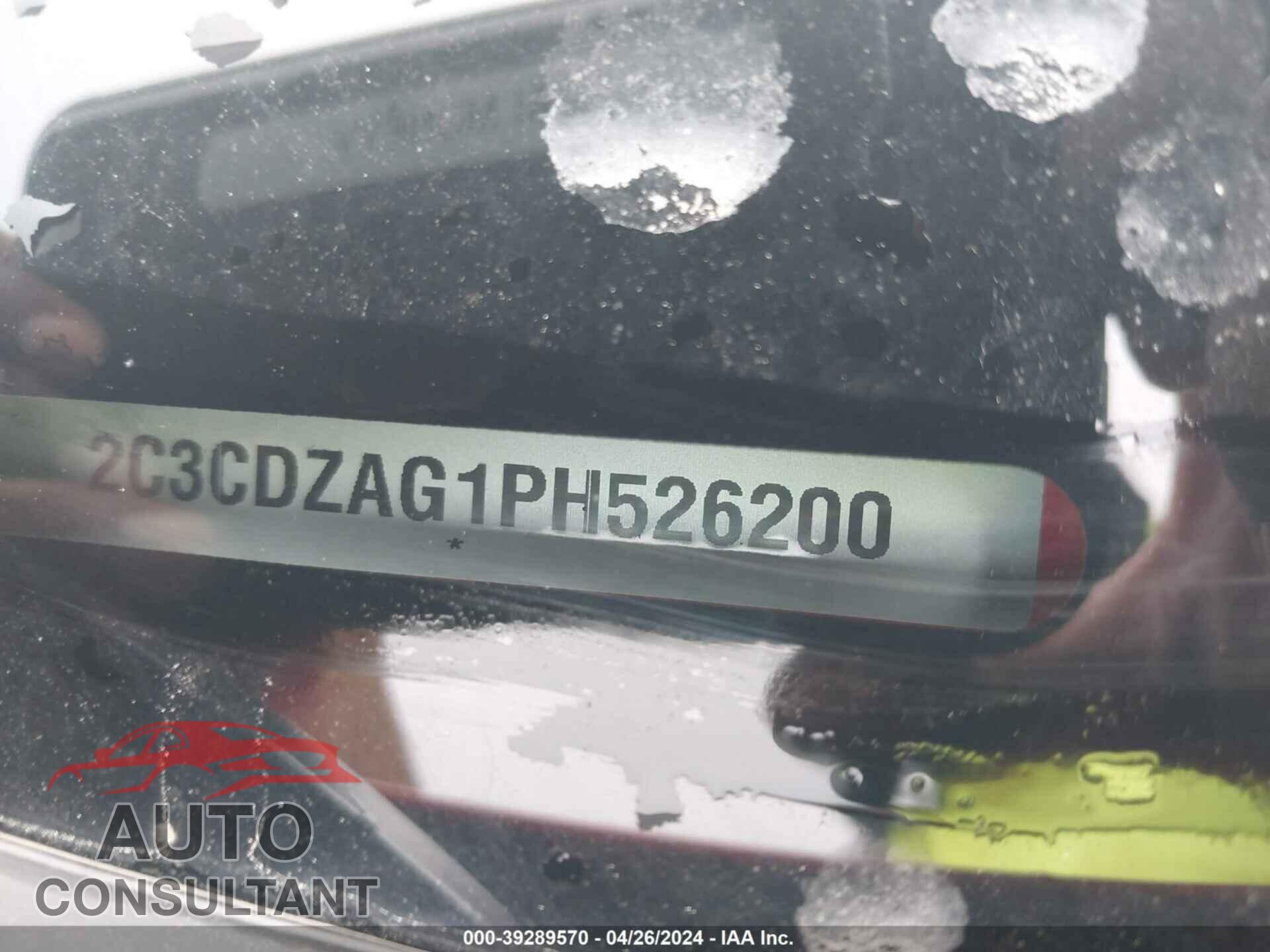 DODGE CHALLENGER 2023 - 2C3CDZAG1PH526200