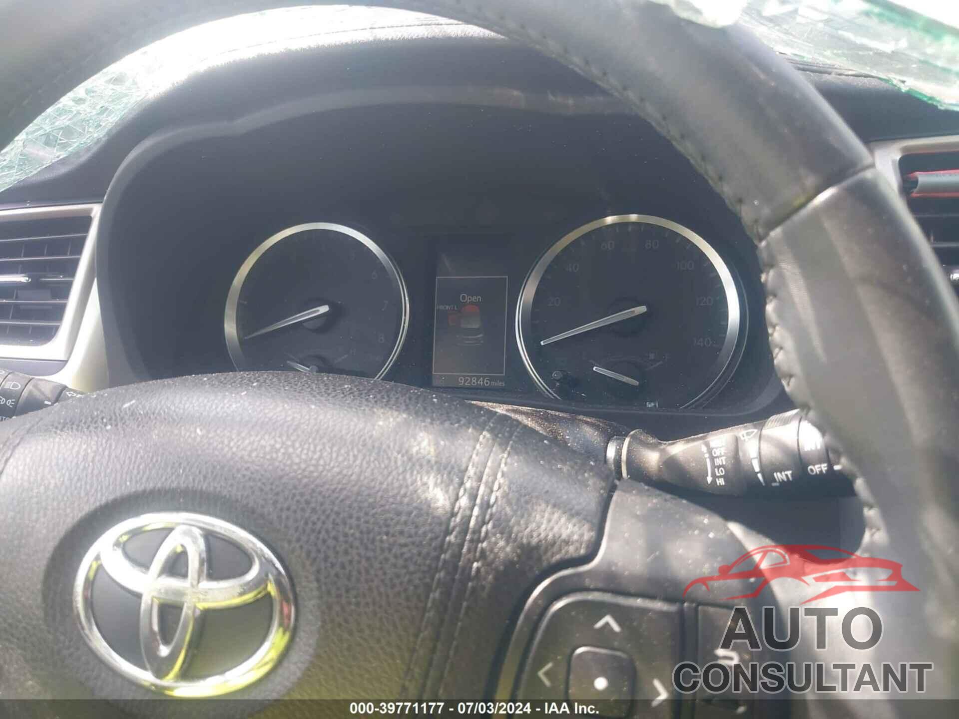 TOYOTA HIGHLANDER 2016 - 5TDJKRFH0GS331099