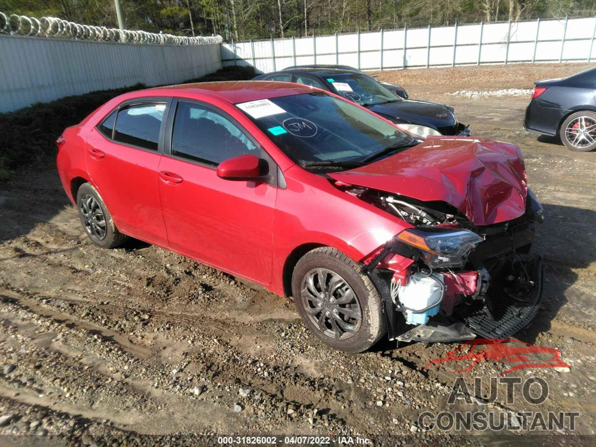 TOYOTA COROLLA 2019 - 2T1BURHE9KC212356