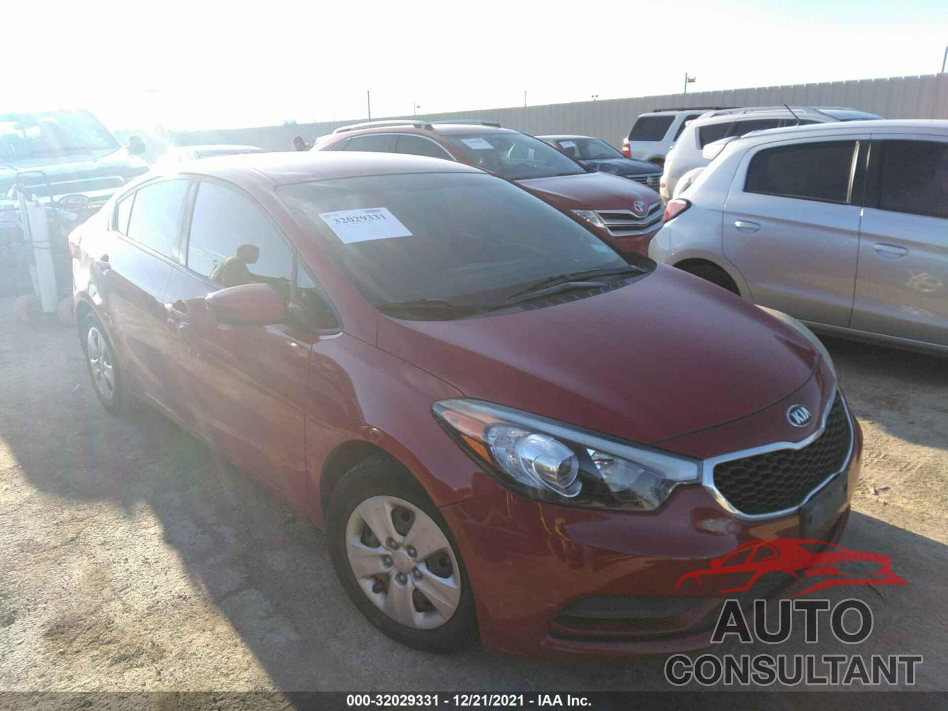 KIA FORTE 2016 - KNAFK4A60G5605452