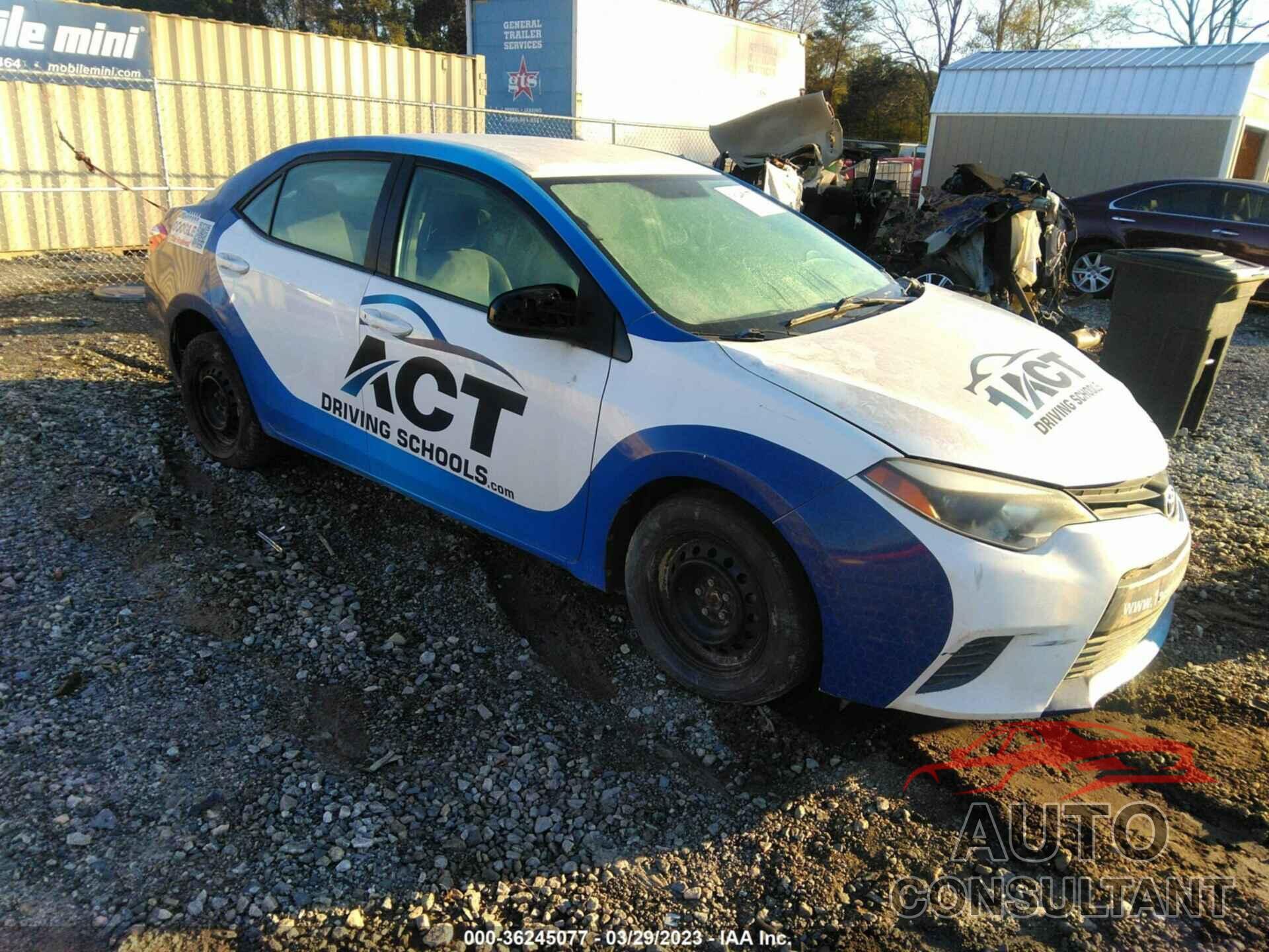 TOYOTA COROLLA 2015 - 2T1BURHE7FC329858