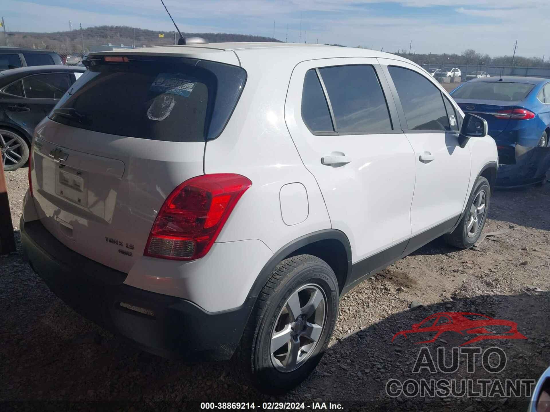 CHEVROLET TRAX 2016 - 3GNCJNSB8GL129131